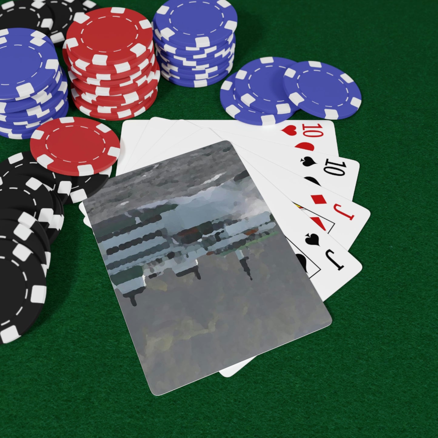 Custom Poker Cards ... WADOT Ferry Crossing ... "A Very Rough Day" ... Mulkiteo Route ... Family Archives ... Early 1990's' ... Original Works ...