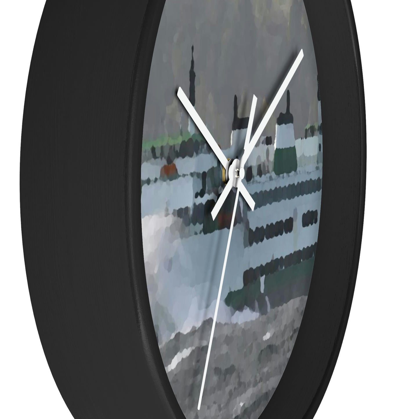 Wall clock ... WADOT Ferry Crossing ... "A Very Rough Day" ... Mulkiteo Route ... Family Archives ... Early 1990's' ... Original Works ...