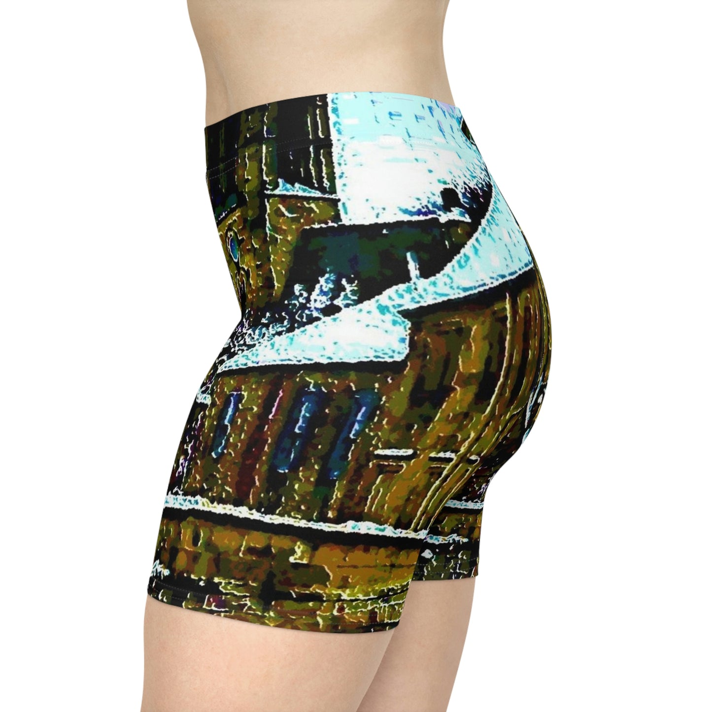 Women's Biker Shorts ... Walikng The Streets & Alleys ... 'Strolling The Canals ... '  ... Original Works  ...
