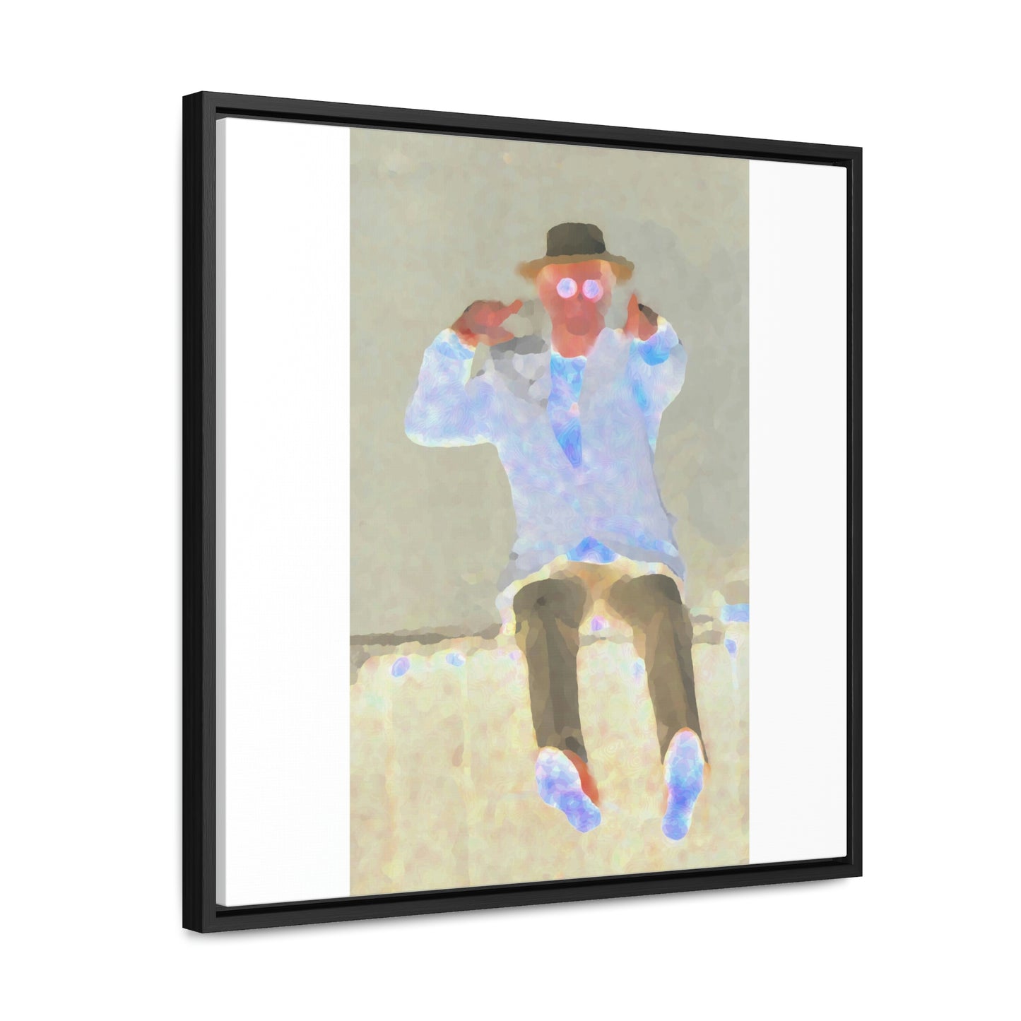 Gallery Canvas Wraps, Square Frame ... "Here's To You Friends & Associates" ... Geting-Er-Done ... Idaho / Washington Border (Lewiston, ID - Clarkston, WA) ... Original Works: Rendering Time: 8 Hours ...