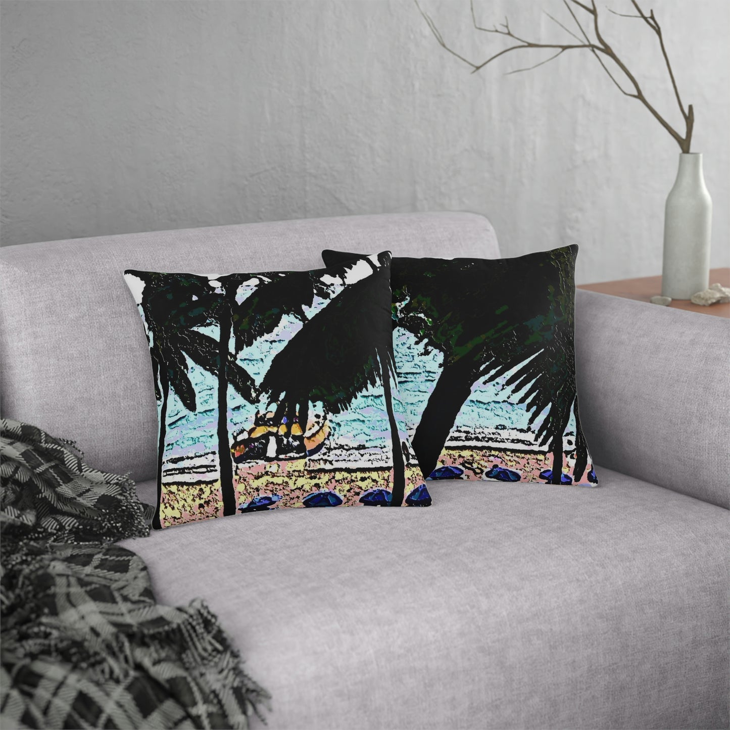 Waterproof Pillows ... "A Beautiful Beach Amongst The Palms" ... The Outrigger Waikiki, Honolulu, Oahu ... Original Works ...