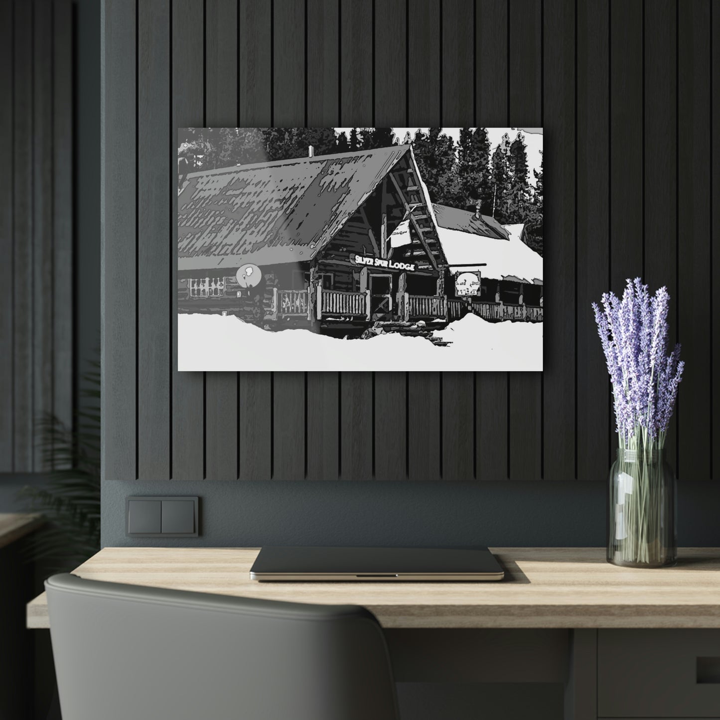 Acrylic Prints (French Cleat Hanging) ... A Beautiful Lodge & Back-Country Outfitter In A Mountain Town ... 'Dixie, Idaho, November 2022' ... Original Works ...