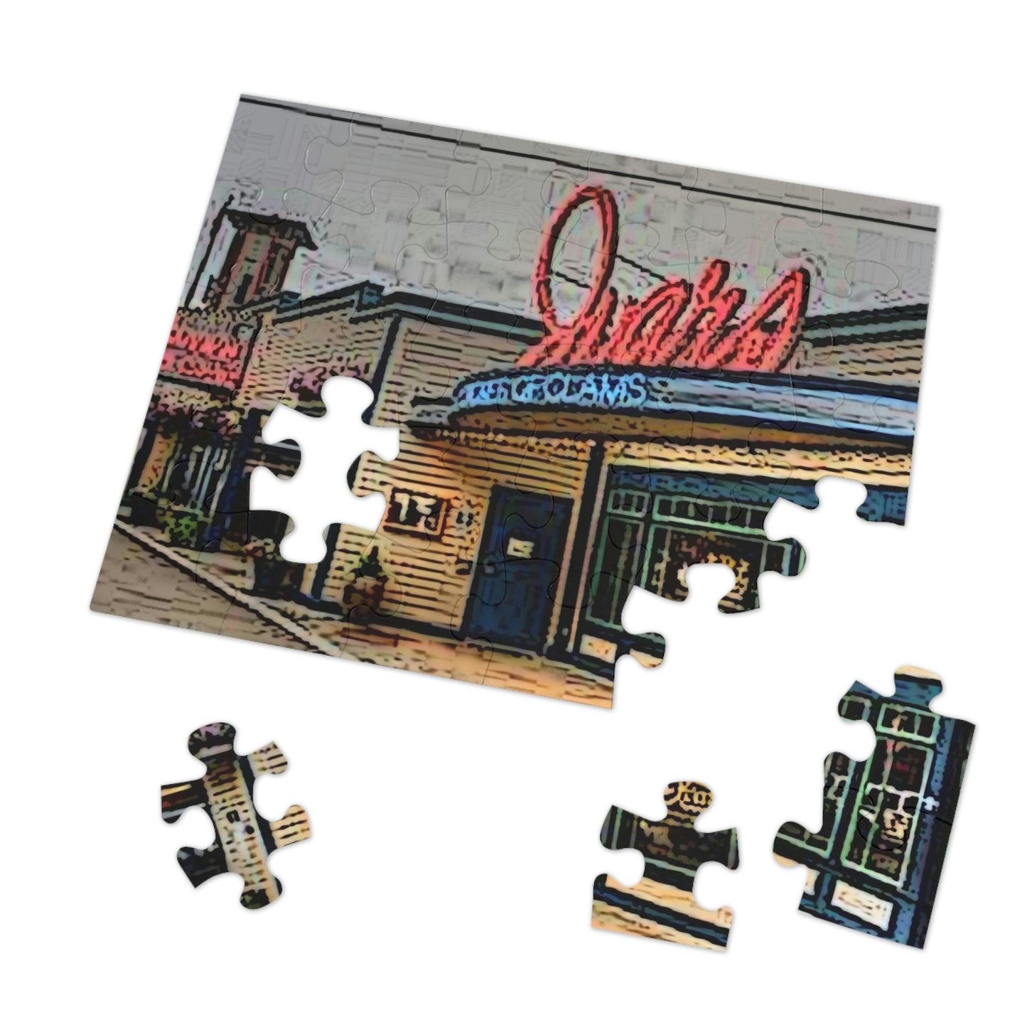Jigsaw Puzzle (30, 110, 252, 500,1000-Piece) ...  In-A-Hurry & Stressed? ... Remember: Keep "Clam" ... Clam_Happy ...  'Ivars: Seattle Waterfront' ... Personal Archives ... Original Works ...