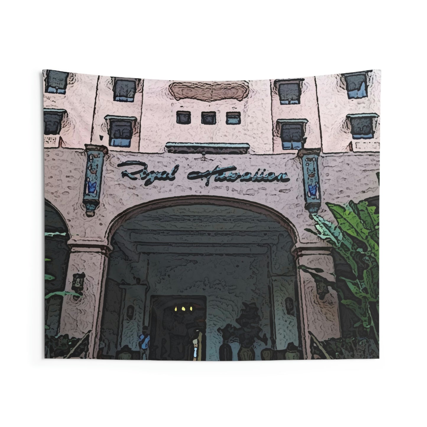 Indoor Wall Tapestries ...  "La Grande Entree" At: 'The Pink Palace' ... The Royal Hawai'ian ... Honolulu, HI ... '27Oct2014' ... Original Works ...