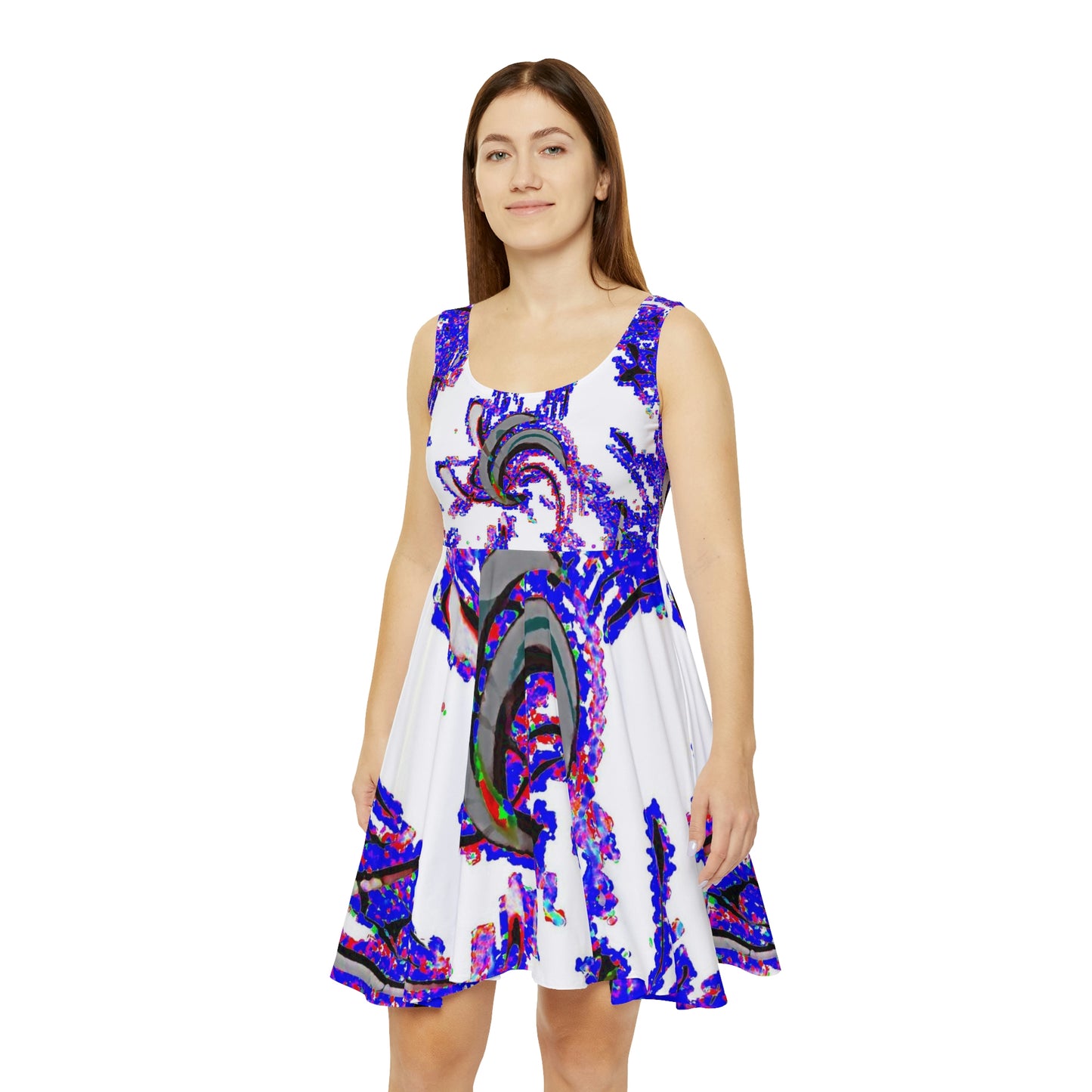 Women's Skater Dress ... "Waning Moon" ... Central Idaho ... October 2022 ... Rendering Time: 22 Hours ... Original Works ...