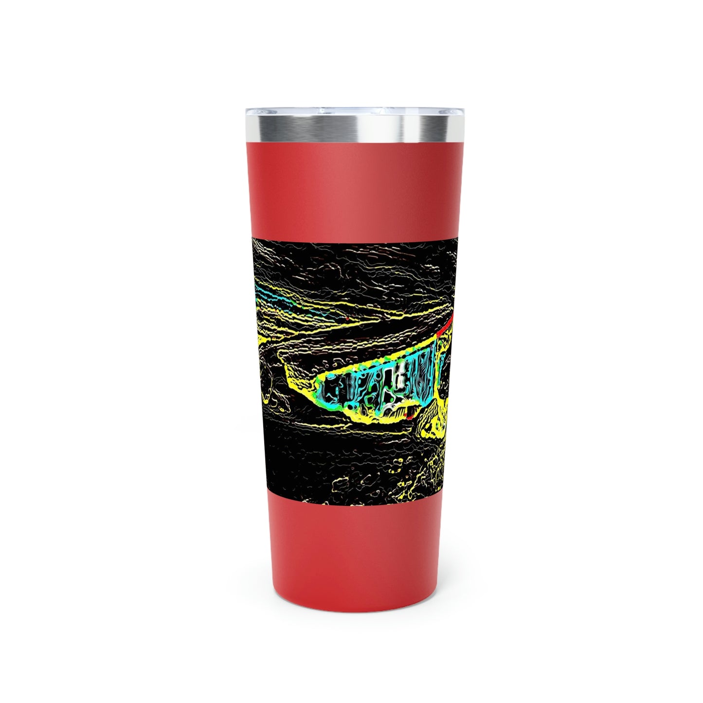 Copper Vacuum Insulated Tumbler, 22oz ... "Snow Vehicle In Snow Storm At-Rest" ... Circa 12Mar23 ... Central Idaho ... 18-Hours Rendering Time: Original Works ...