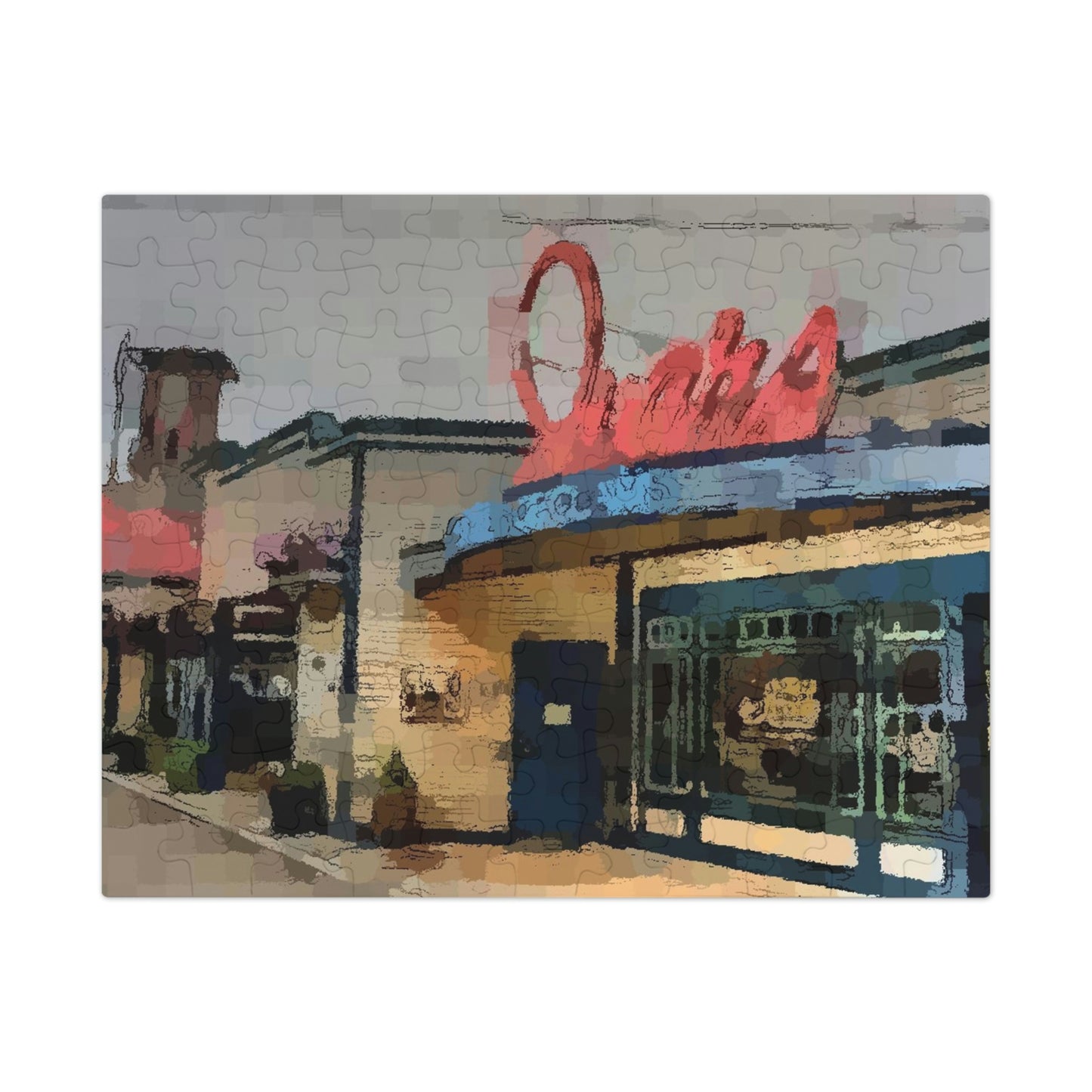 Jigsaw Puzzle (30, 110, 252, 500,1000-Piece) ...  In-A-Hurry & Stressed? ... Remember: Keep "Clam" ... Clam_Happy ...  'Ivars: Seattle Waterfront' ... Personal Archives ... Original Works ...