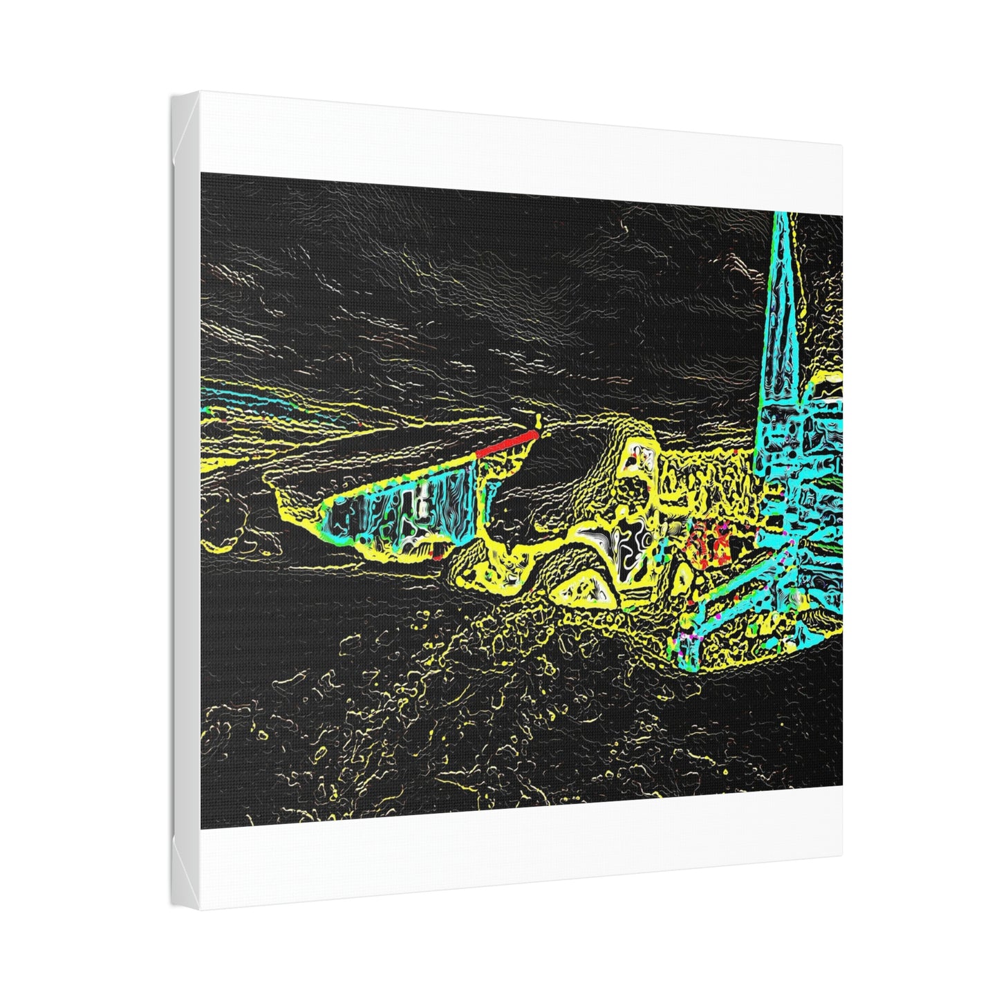 Polyester Canvas ... "Snow Vehicle In Snow Storm At-Rest" ... Circa 12Mar23 ... Central Idaho ... 18-Hours Rendering Time: Original Works ...