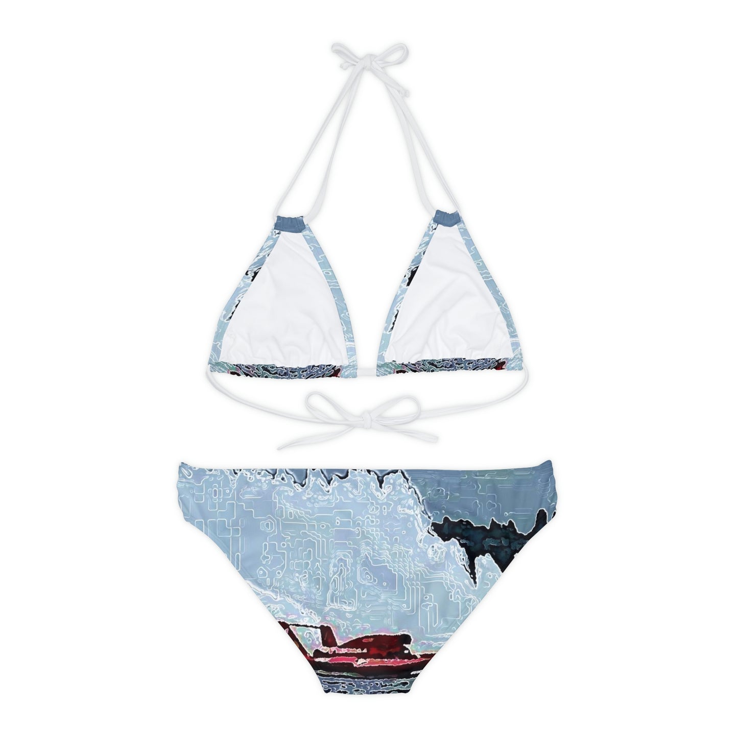 Strappy Bikini Set ... Seattle Columbia Cup On Lake Washington ... "Dave Wilcox Heads For The Win" ... Associate Gift-Photo ... Original Works ...