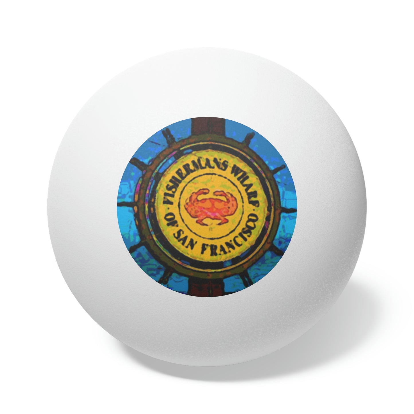 Ping Pong Balls, 6 pcs ... "No.9 Fishermen's Grotto - Fishermen's Wharf, SF, California" ... Family Archives: 1970's ... Original Works ...