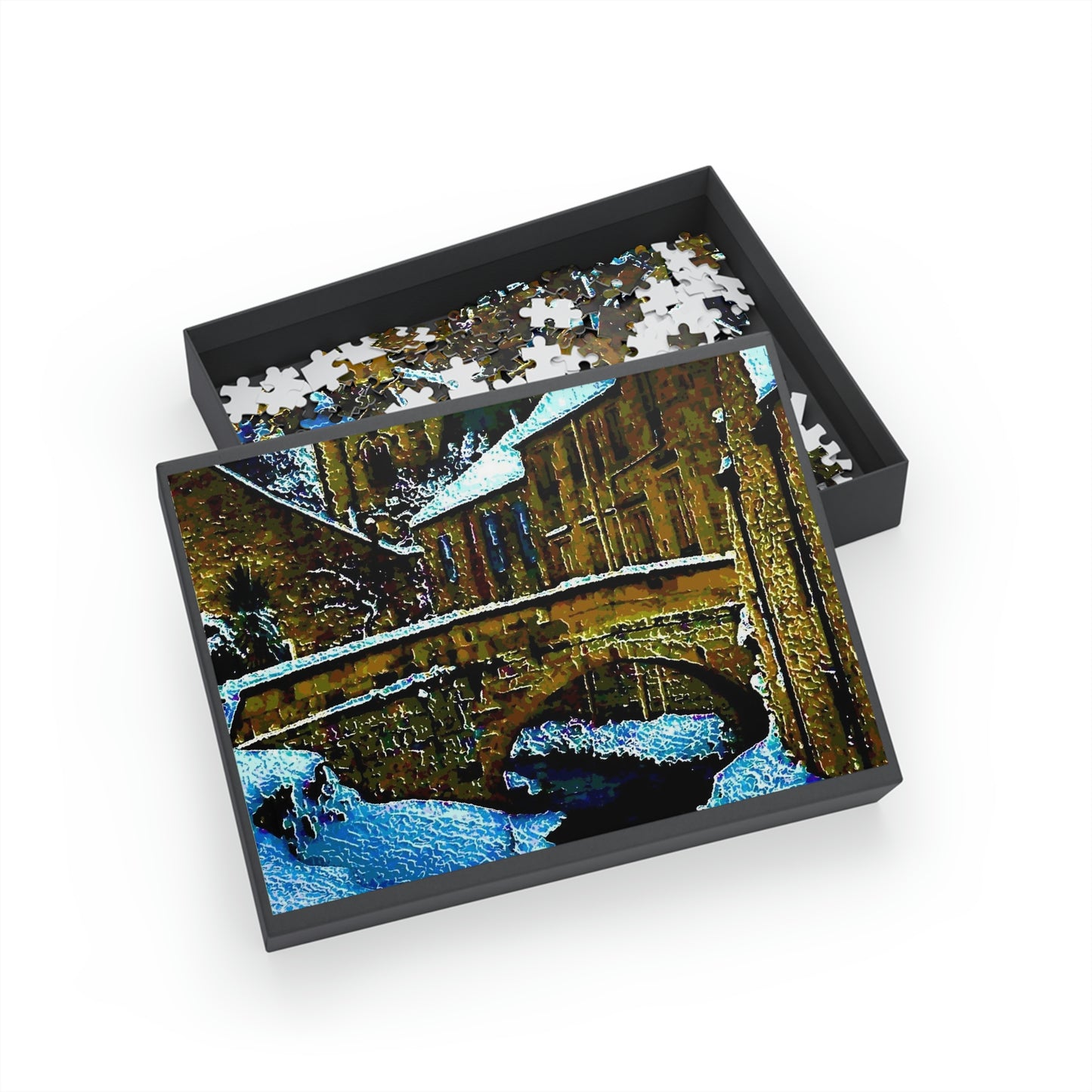 Puzzle (96, 252, 500, 1000-Piece) ...  Walikng The Streets & Alleys ... 'Strolling The Canals ... '  ... Original Works  ...