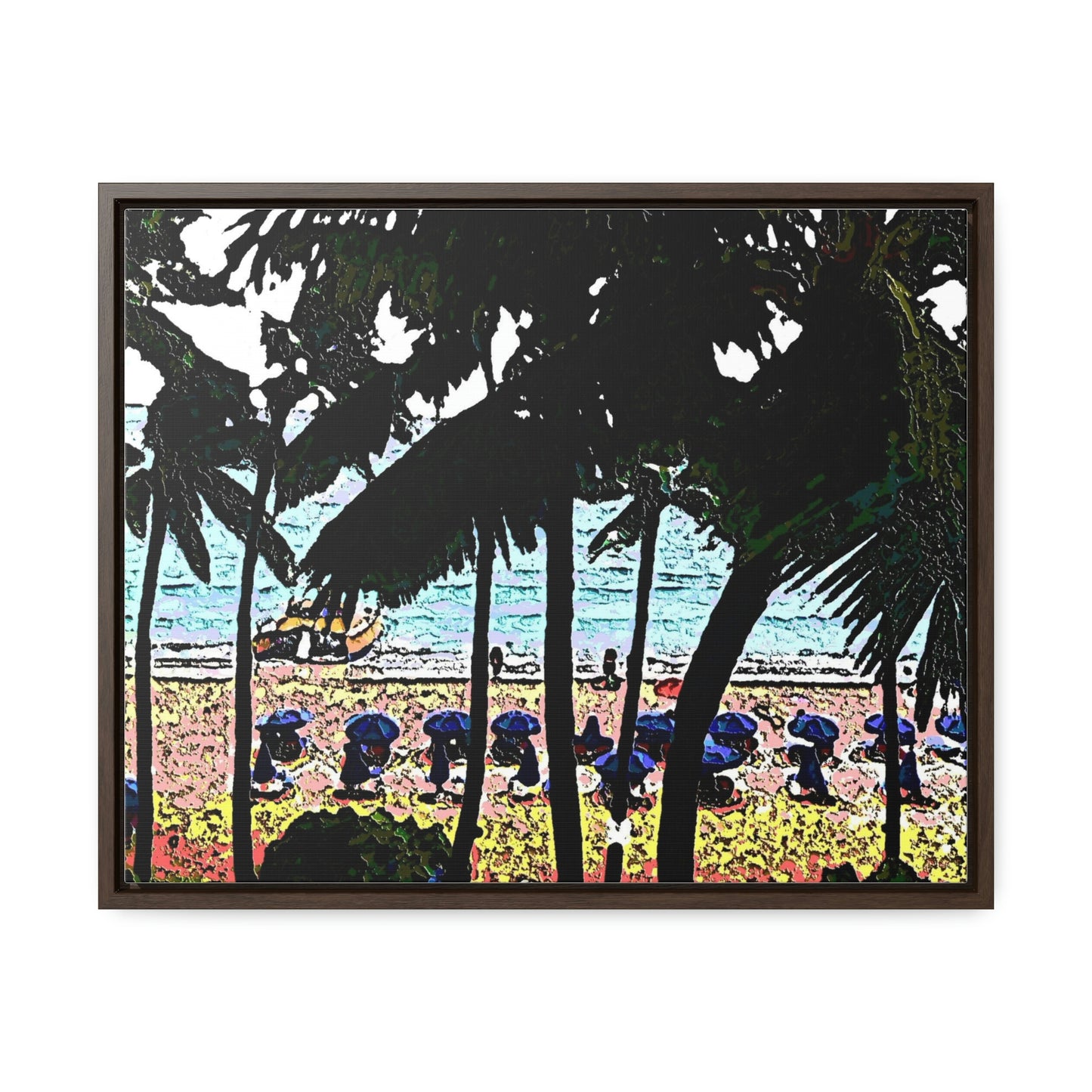 Gallery Canvas Wraps, Horizontal Frame ... "A Beautiful Beach Amongst The Palms" ... The Outrigger Waikiki, Honolulu, Oahu ... Original Works ...