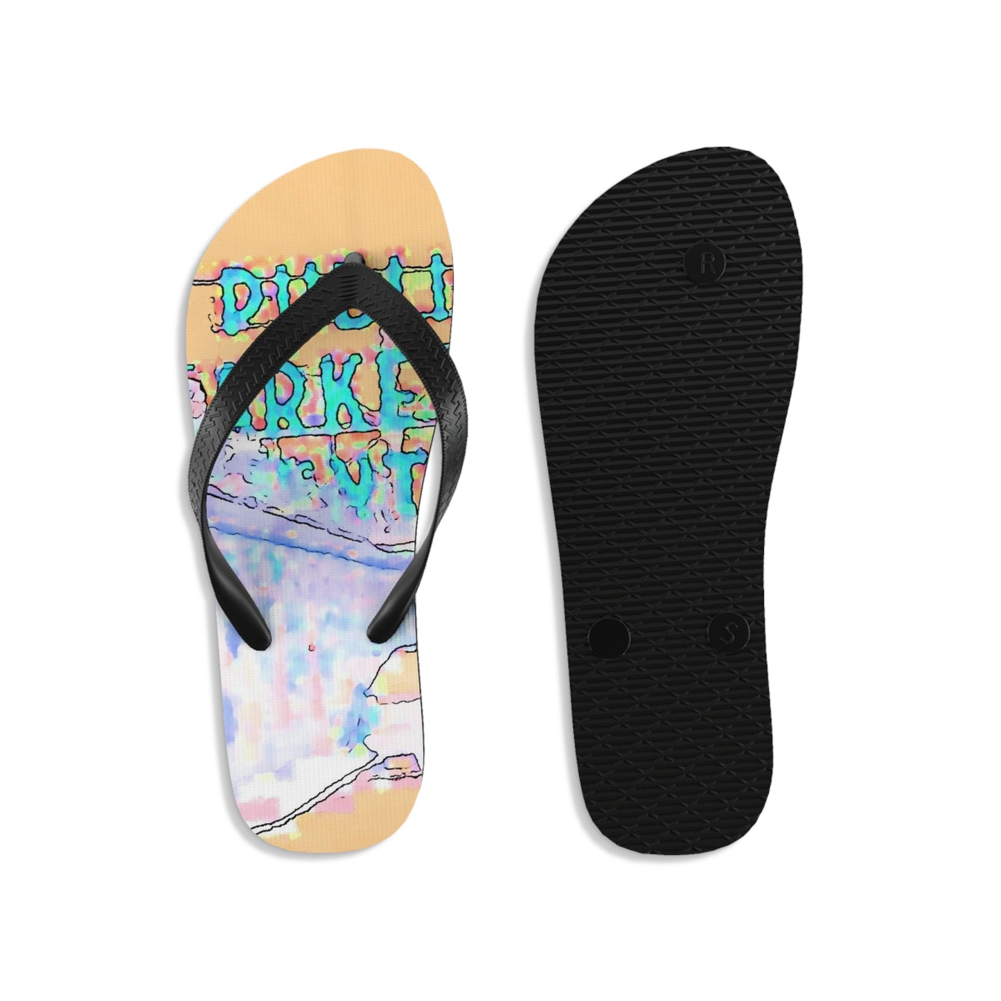 Unisex Flip-Flops .. Walk-In-Style: At The Market ... At The Beach ... Off Your Board ... In The Shower ... "Wherever & Everywhere ..." Wear-Em On Your Harley ..."