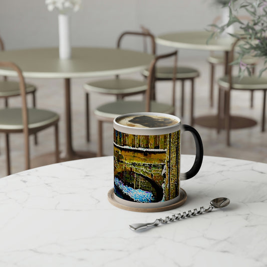 Color-Changing Mug, 11oz ...  Walikng The Streets & Alleys ... 'Strolling The Canals ... '  ... Original Works  ...