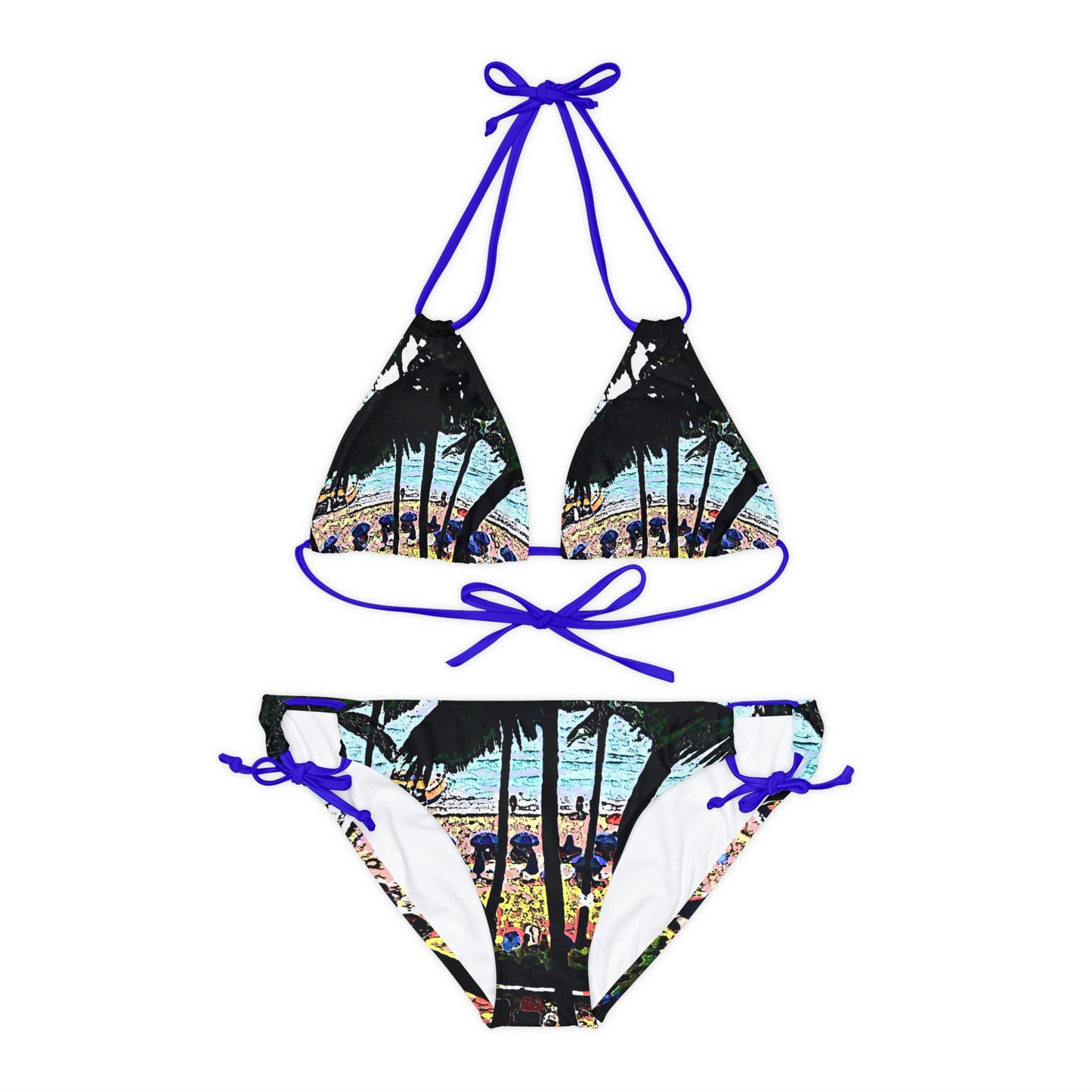 Strappy Bikini Set ...  "A Beautiful Beach Amongst The Palms" ... The Outrigger Waikiki, Honolulu, Oahu ... Original Works ...