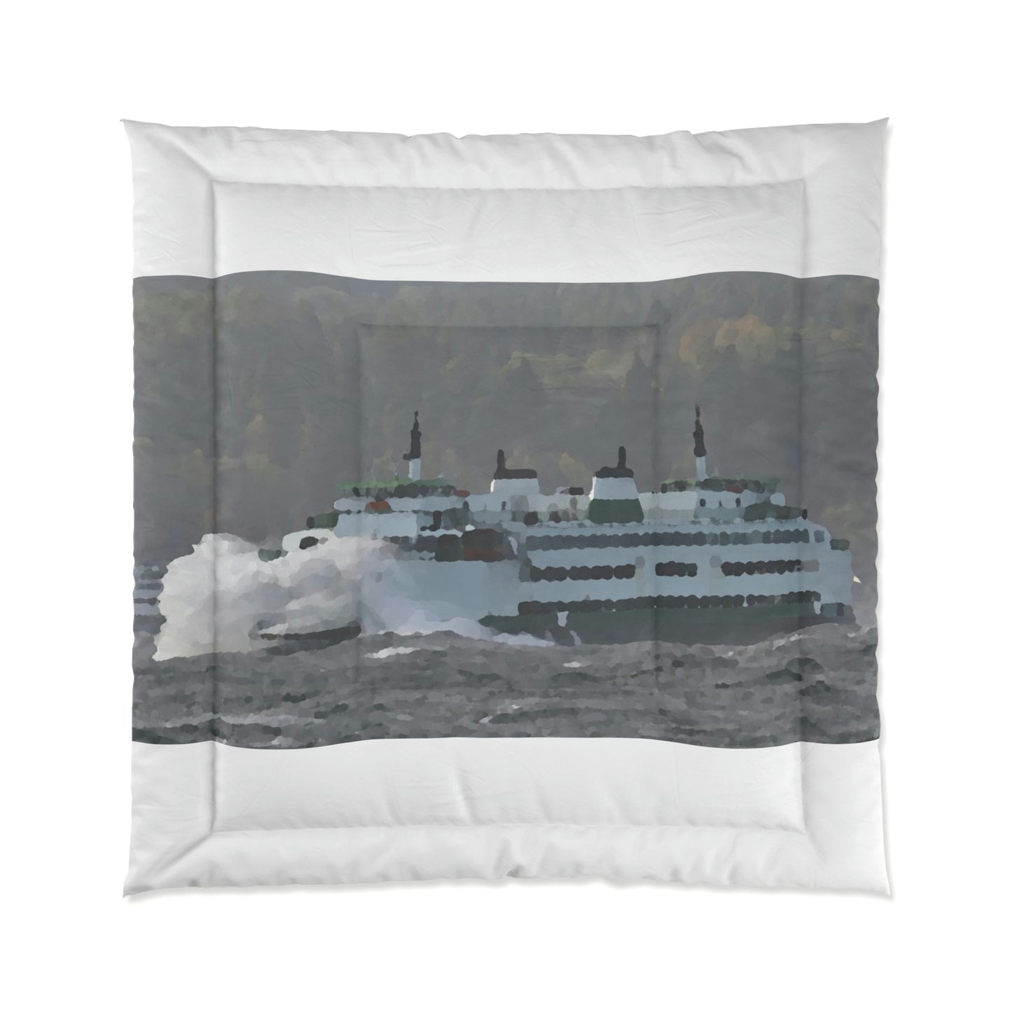 Comforter ... WADOT Ferry Crossing ... "A Very Rough Day" ... Mulkiteo Route ... Family Archives ... Early 1990's' ... Original Works ...