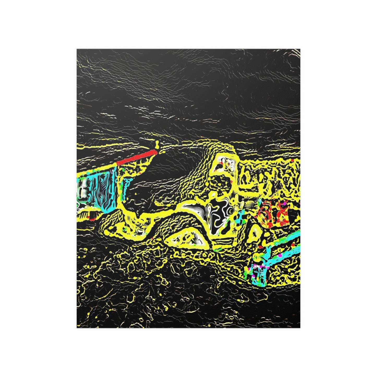 Satin Posters (210gsm) ... "Snow Vehicle In Snow Storm At-Rest" ... Circa 12Mar23 ... Central Idaho ... 18-Hours Rendering Time: Original Works ...