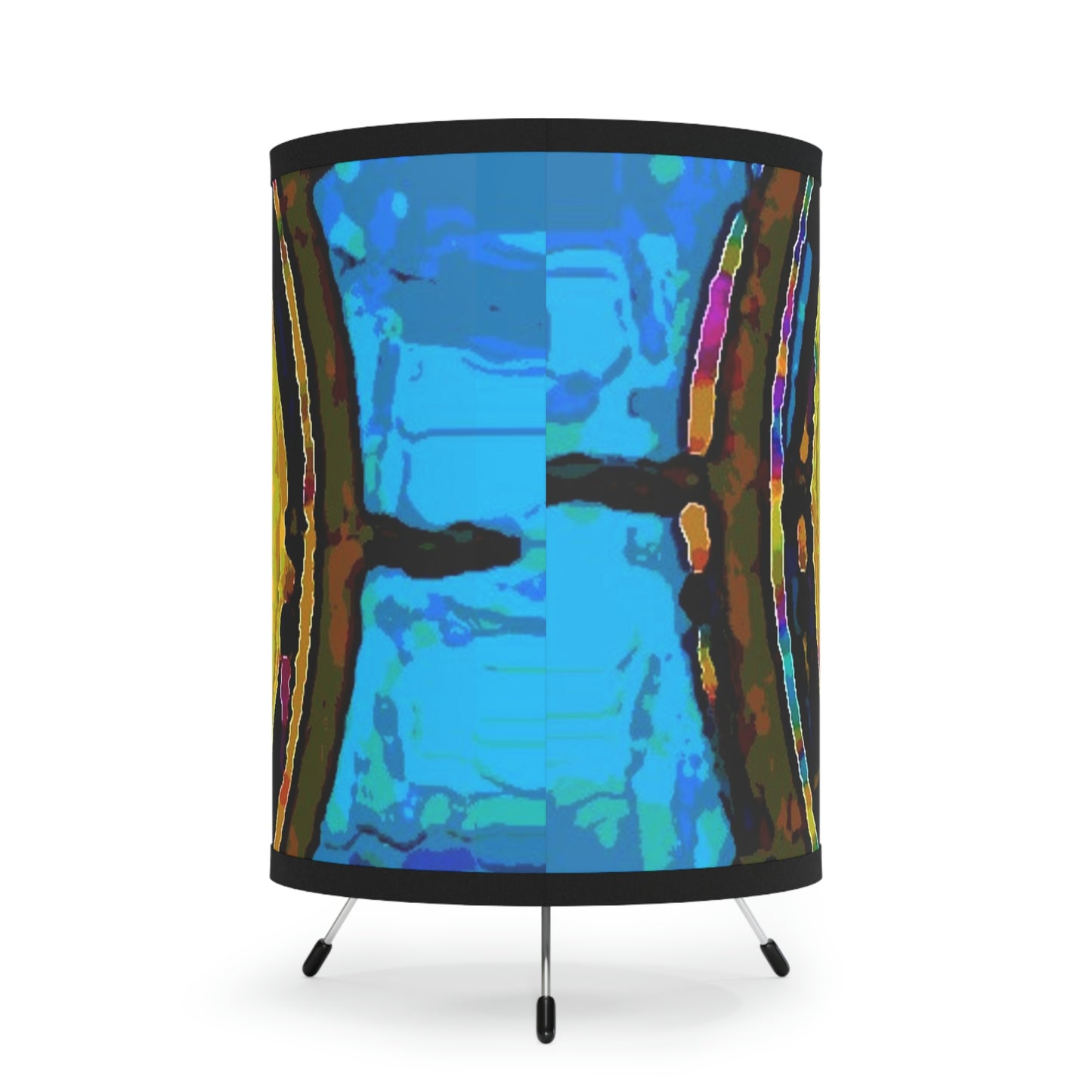 Tripod Lamp with High-Res Printed Shade, US\CA plug ... "No.9 Fishermen's Grotto - Fishermen's Wharf, SF, California" ... Family Archives: 1970's ... Original Works ...