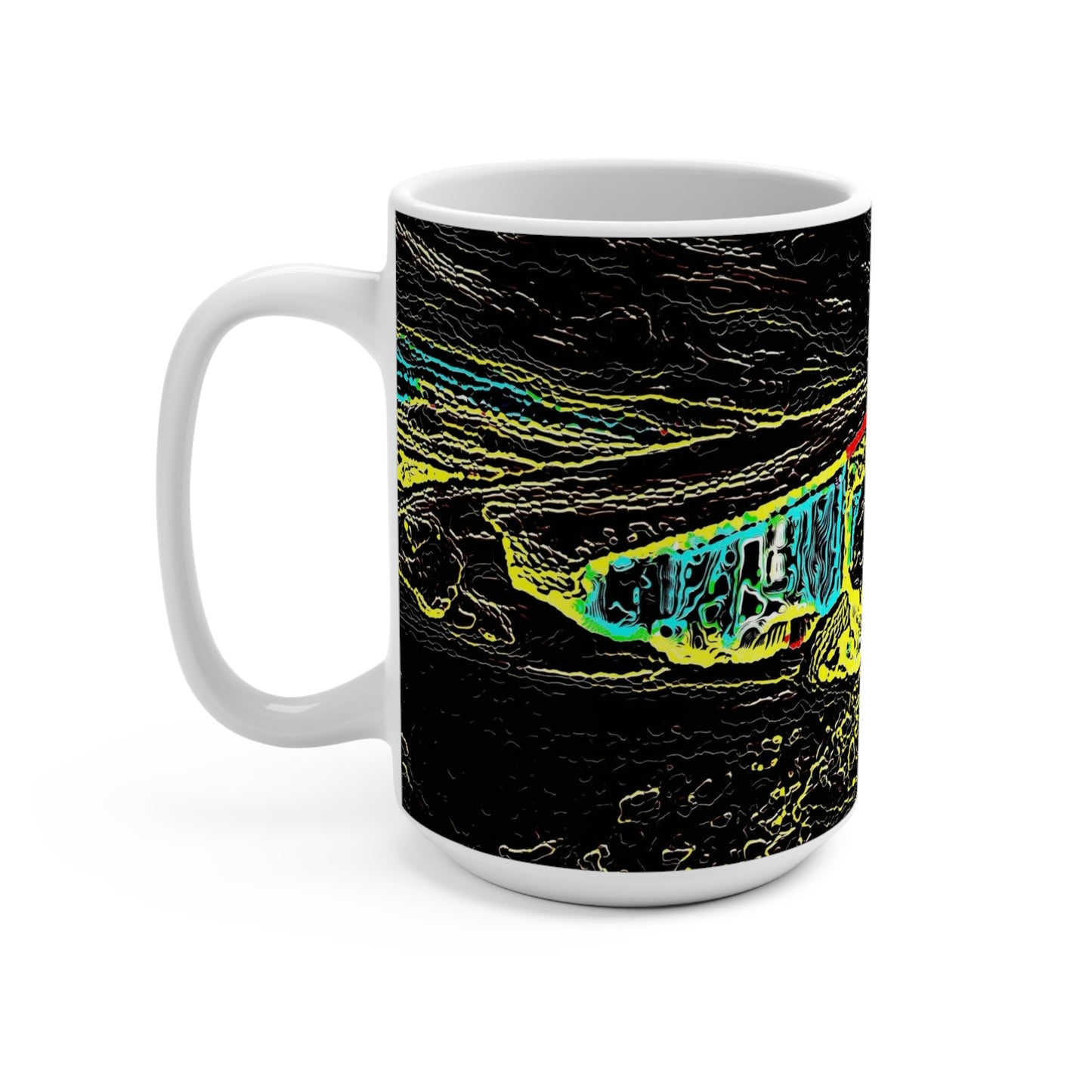 Mug 15oz ... "Snow Vehicle In Snow Storm At-Rest" ... Circa 12Mar23 ... Central Idaho ... 18-Hours Rendering Time: Original Works ...