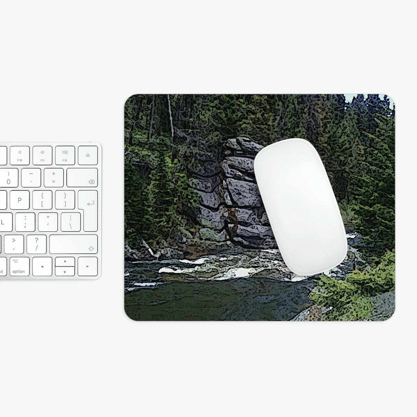 Mouse Pad ..."I Am Innocent" ... Tricky-Dick Immortalized ... Nixon Rock: Along The River ... Central Idaho, Summer 2020 ... Original Works ...