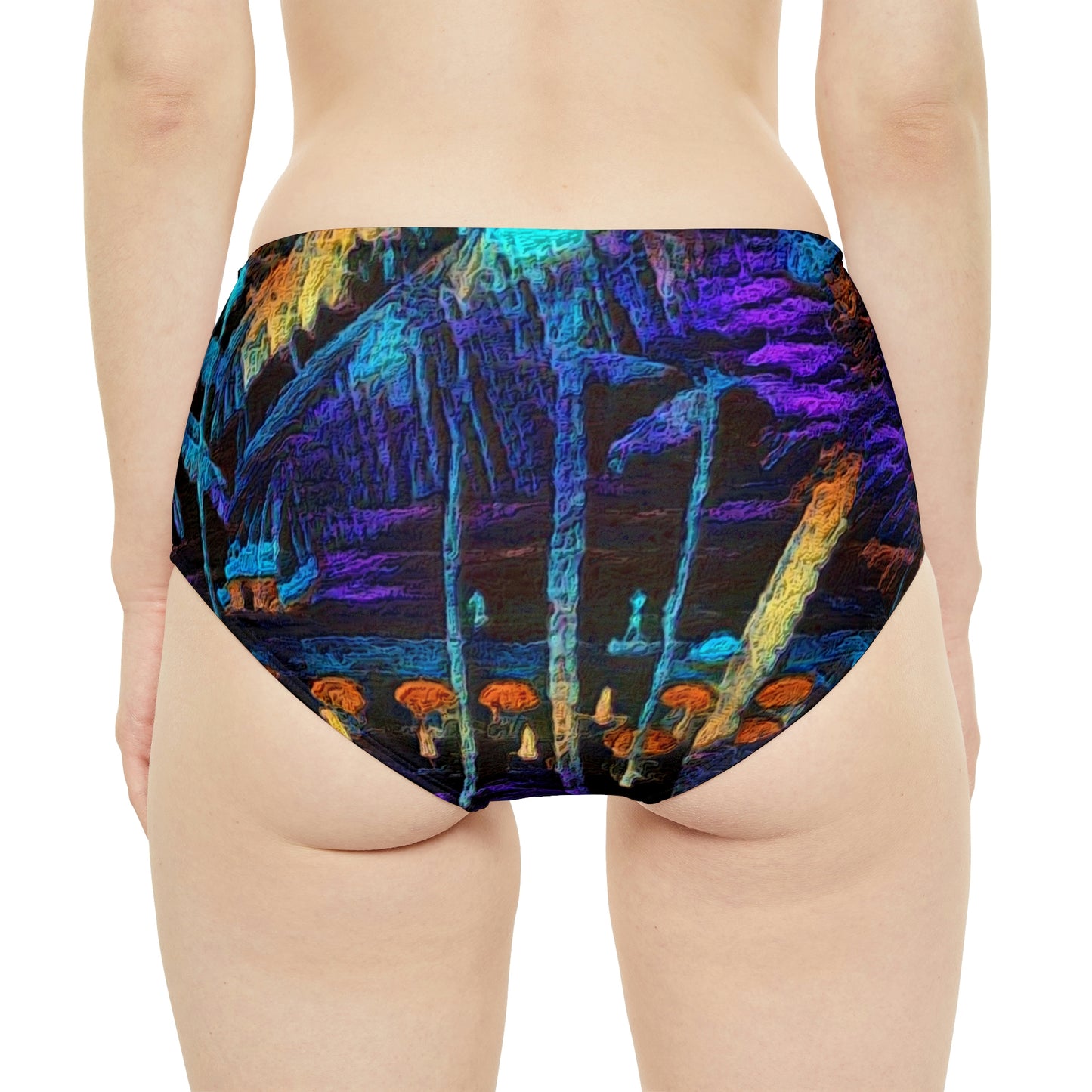 High-Waist Hipster Bikini Bottom (AOP) ... "The Royal Hawai'ian: Waikiki Beach_Beach" ... Honolulu, HI ... Ocotber 2014 (Halloween) ... Original Works ...