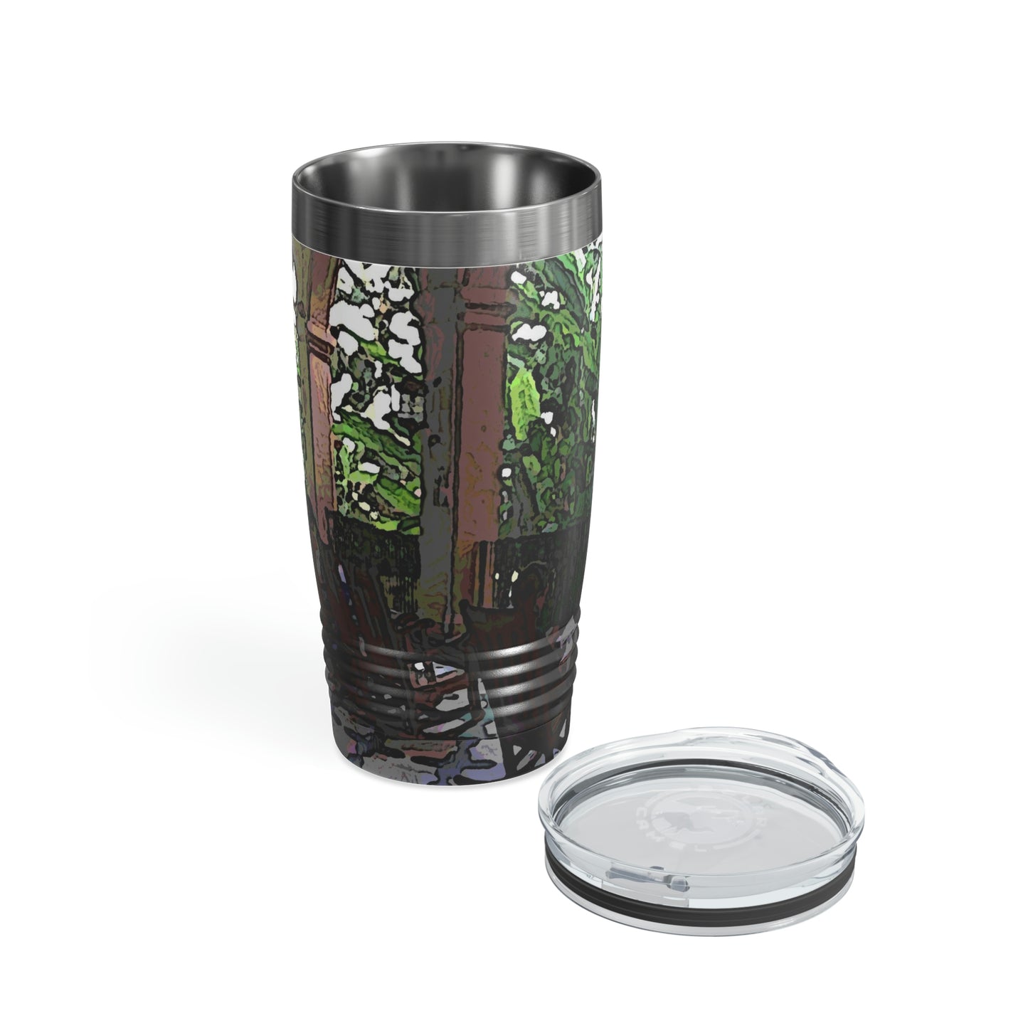 Ringneck Tumbler, 20oz ... Lanai & Rocking Chairs At: 'The Pink Palace' ... The Royal Hawai'ian ... Honolulu, HI ... '27Oct2014' ... Original Works ...