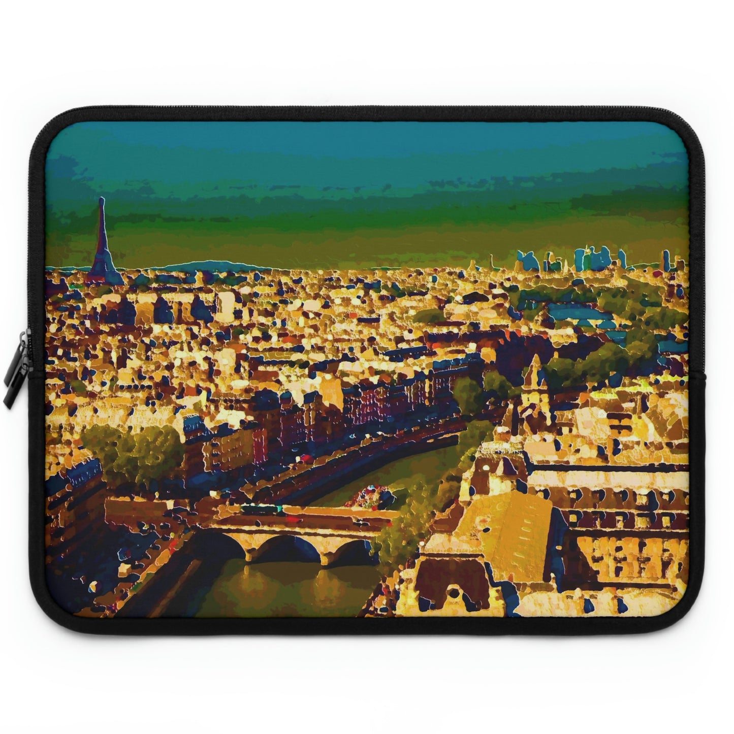 Laptop Sleeve ... Au Paris ... "Along The River Seine" ... Barbara Joan Bonnel-Holt: 1972 ... Original Works ...