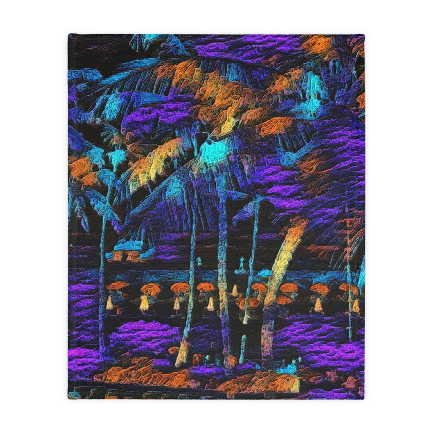 Velveteen Minky Blanket (Two-sided print) ... "The Royal Hawai'ian: Waikiki Beach_Beach" ... Honolulu, HI ... October 2014 (Halloween) ... Original Works ...