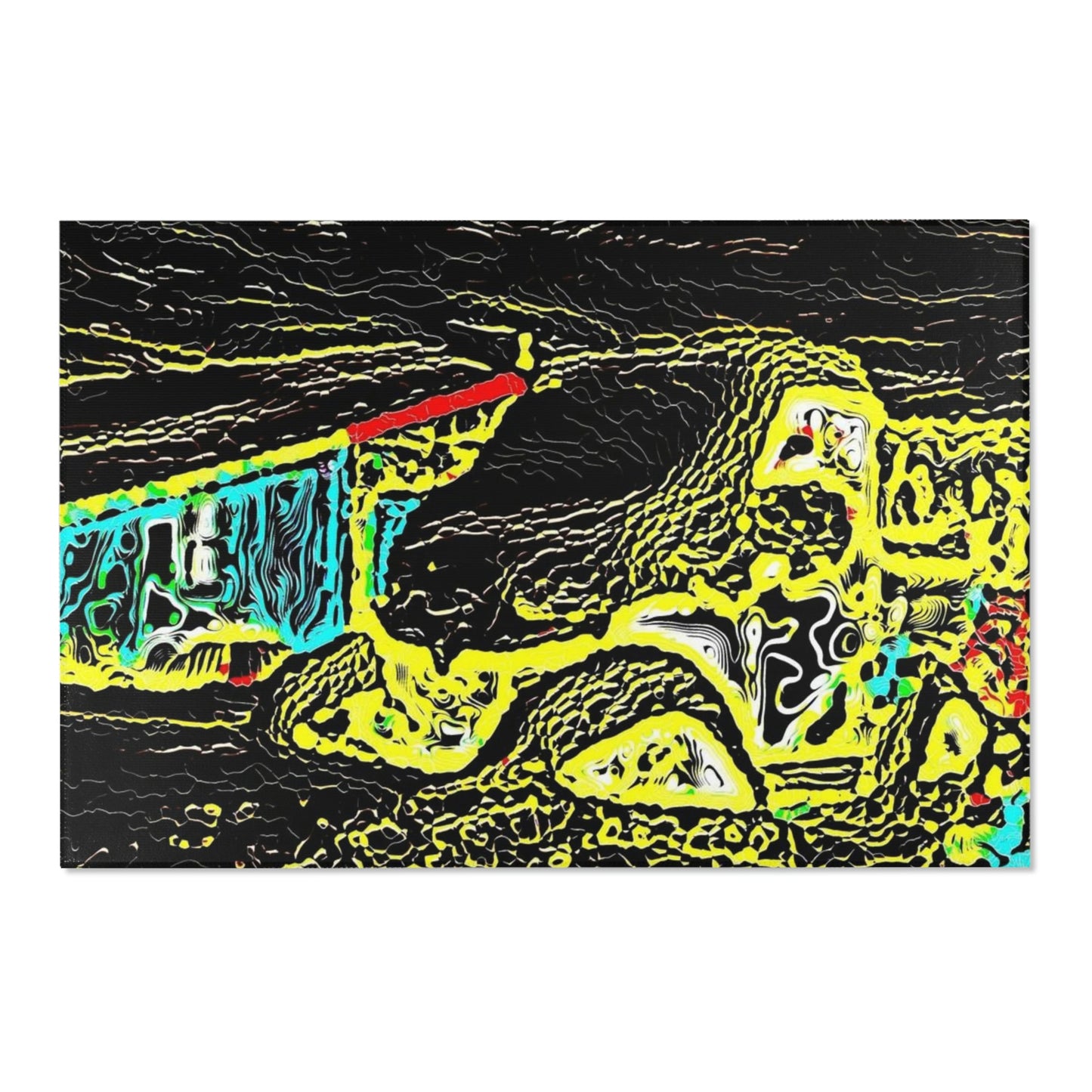 Area Rugs ... "Snow Vehicle In Snow Storm At-Rest" ... Circa 12Mar23 ... Central Idaho ... 18-Hours Rendering Time: Original Works ...