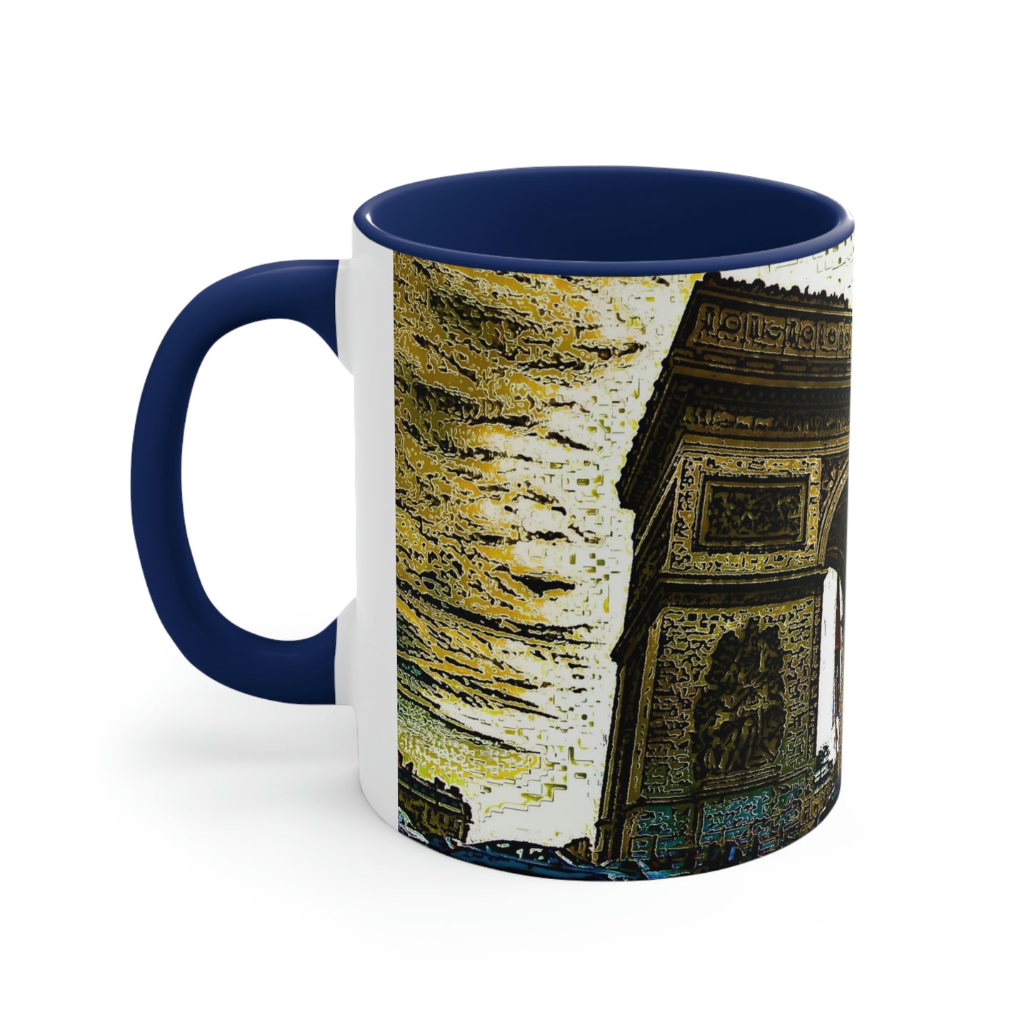 Accent Coffee Mug, 11oz ...  L'Arc de Triomphe ... 'Barbara Joan Bonnell-Holt Photo' ... Circa 1972 ... Oringinal Works ...
