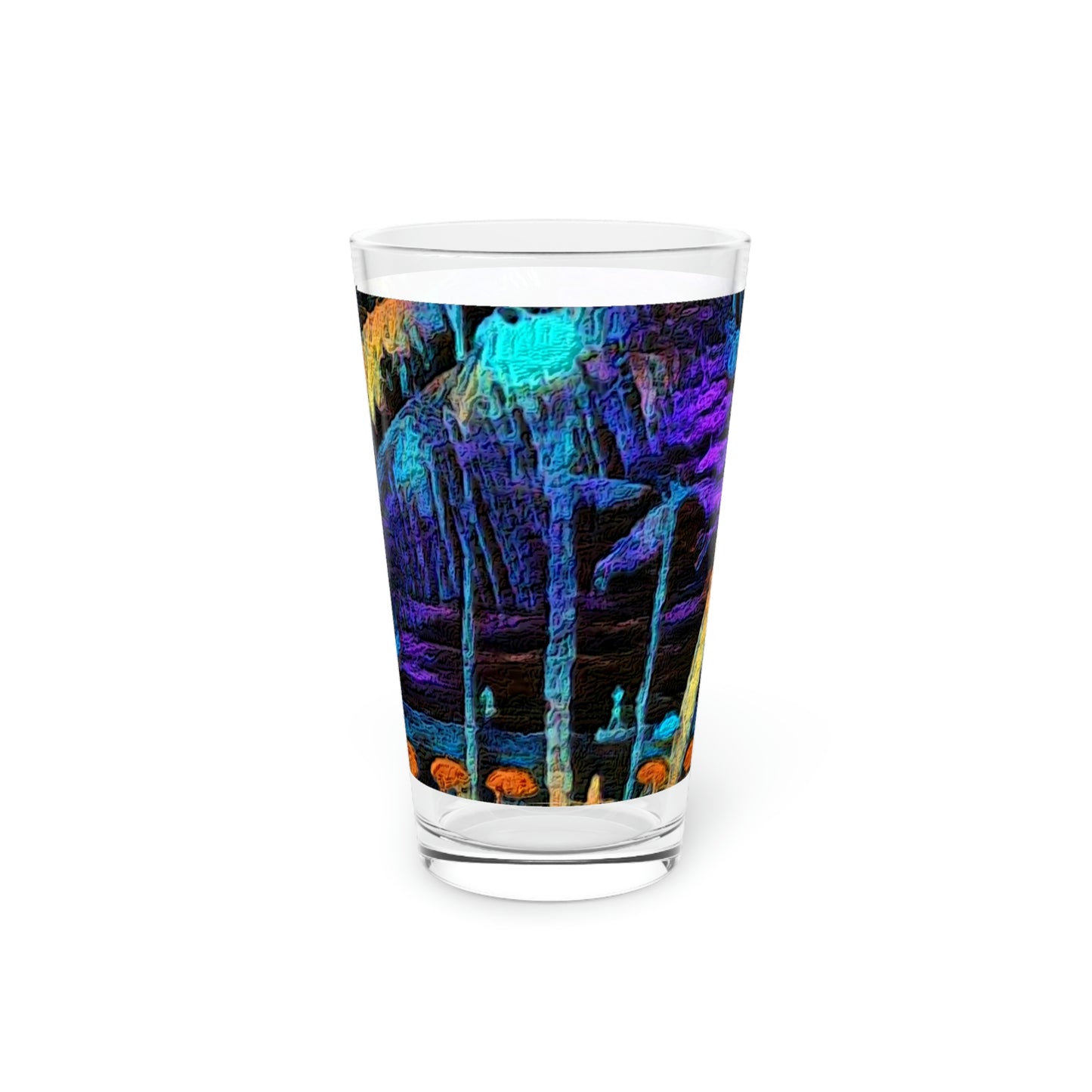Pint Glass, 16oz ... "The Royal Hawai'ian: Waikiki Beach_Beach" ... Honolulu, HI ... Ocotber 2014 (Halloween) ... Original Works ...
