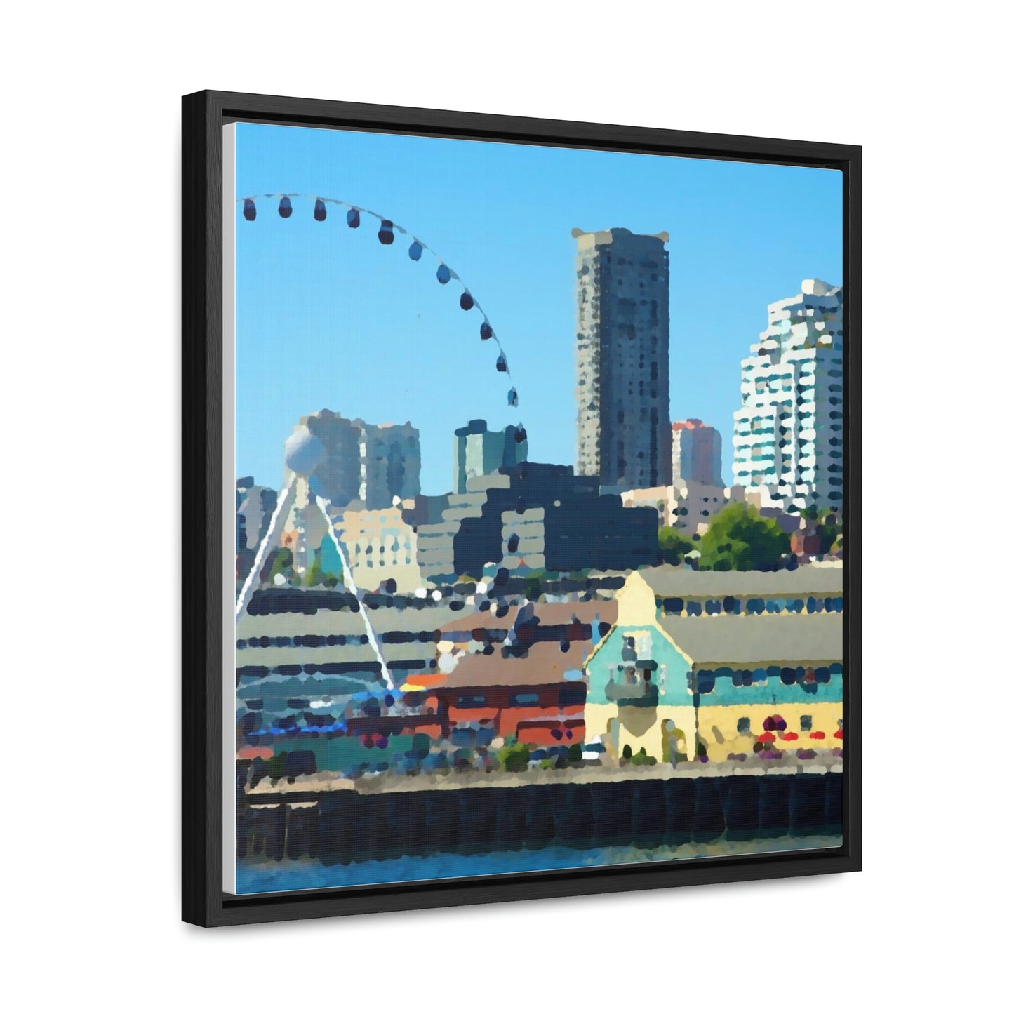 Gallery Canvas Wraps, Square Frame ... That Classic Wheel ... 'Seattle's Wheel' ... & Old Classic Waterside Vendors ...  'Family Archives' ... Original Works ...