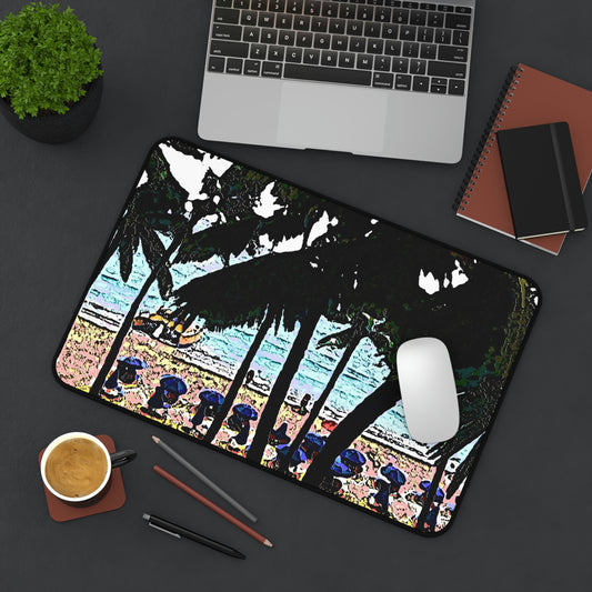 Desk Mat ... "A Beautiful Beach Amongst The Palms" ... The Outrigger Waikiki, Honolulu, Oahu ... Original Works ...