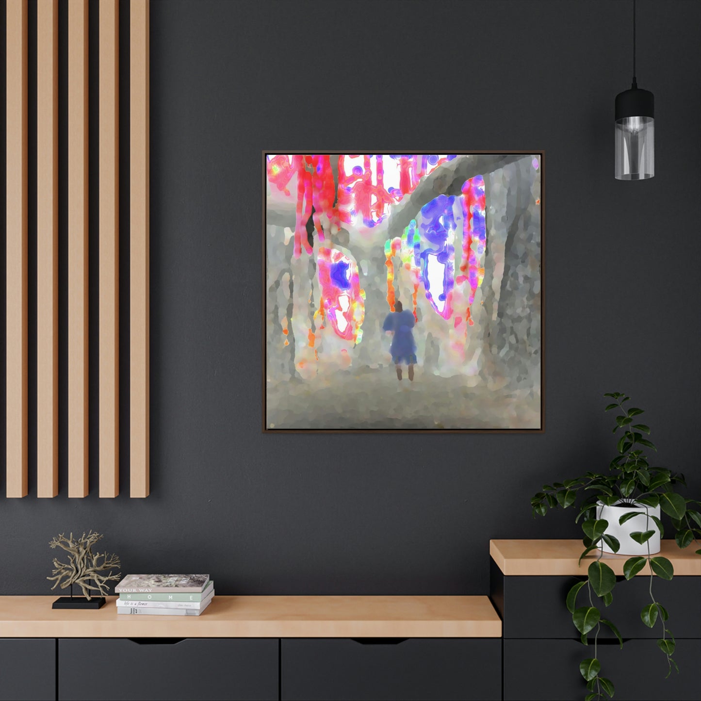 Gallery Canvas Wraps, Square Frame ... 'More' ... Jesuit Philosophy ... "In The Polynesian Banyans ..."