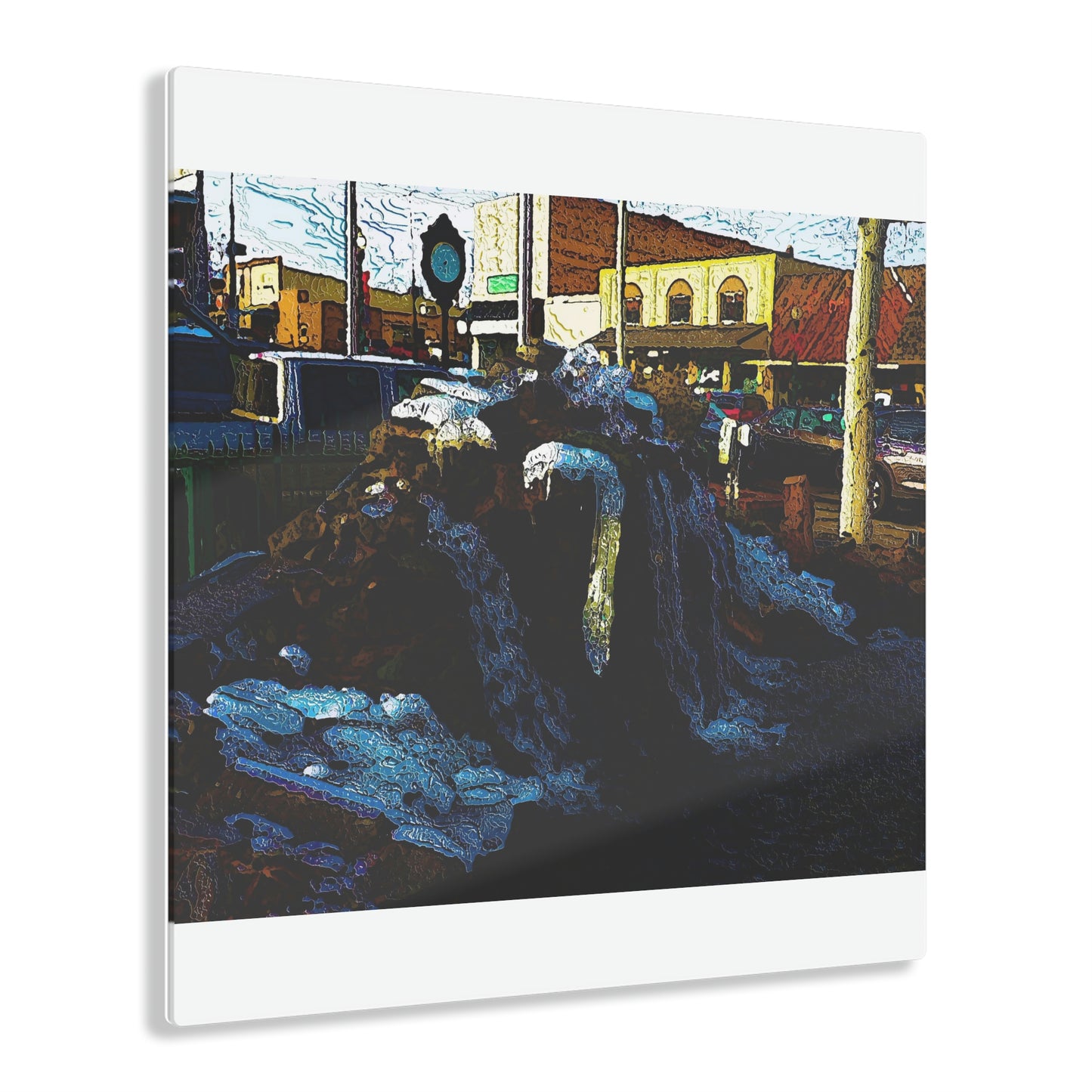 Acrylic Prints ... "Ice & Water Sculpted" ... Downtown Grangeville, Idaho ... Adjacent To Irwin Pharmacy ... 5Jan23 ... Original Works ...