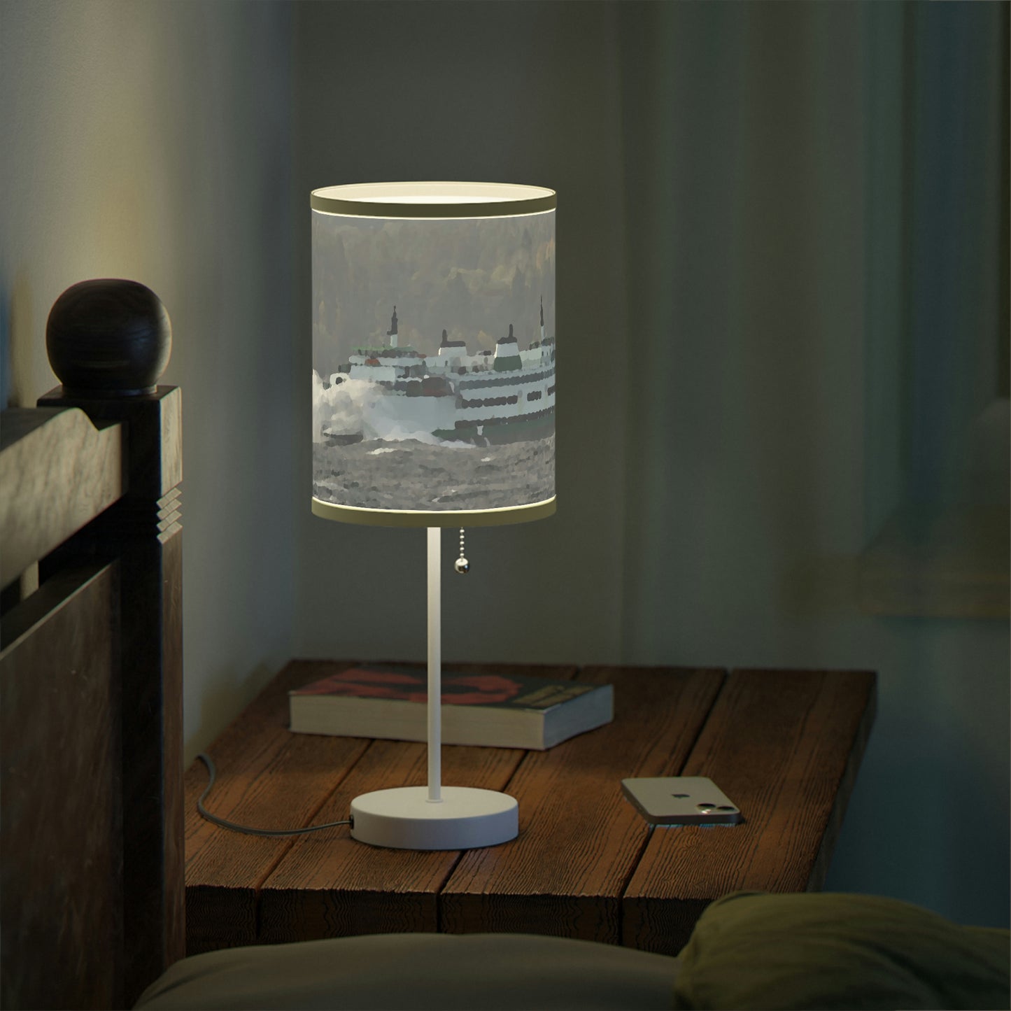 Lamp on a Stand, US|CA plug ... WADOT Ferry Crossing ... "A Very Rough Day" ... Mulkiteo Route ... Family Archives ... Early 1990's' ... Original Works ...