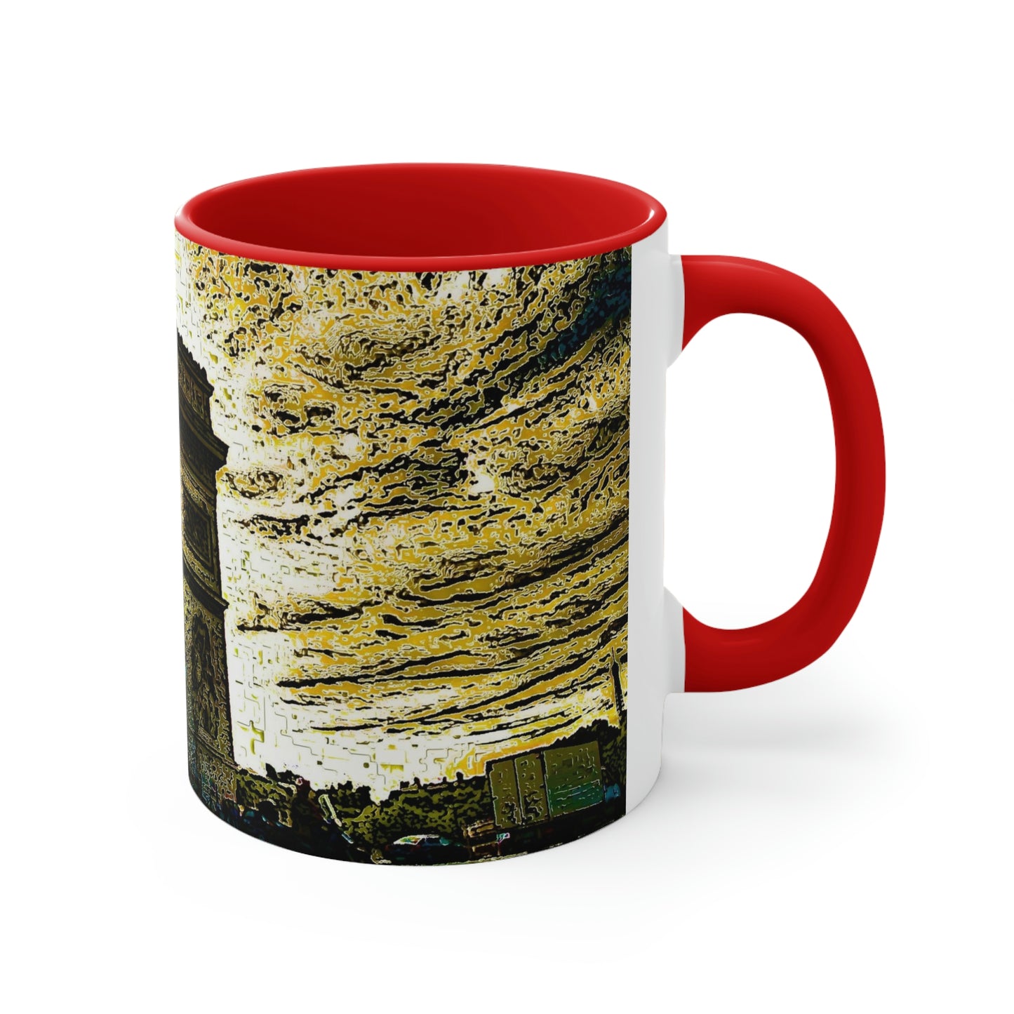 Accent Coffee Mug, 11oz ...  L'Arc de Triomphe ... 'Barbara Joan Bonnell-Holt Photo' ... Circa 1972 ... Oringinal Works ...