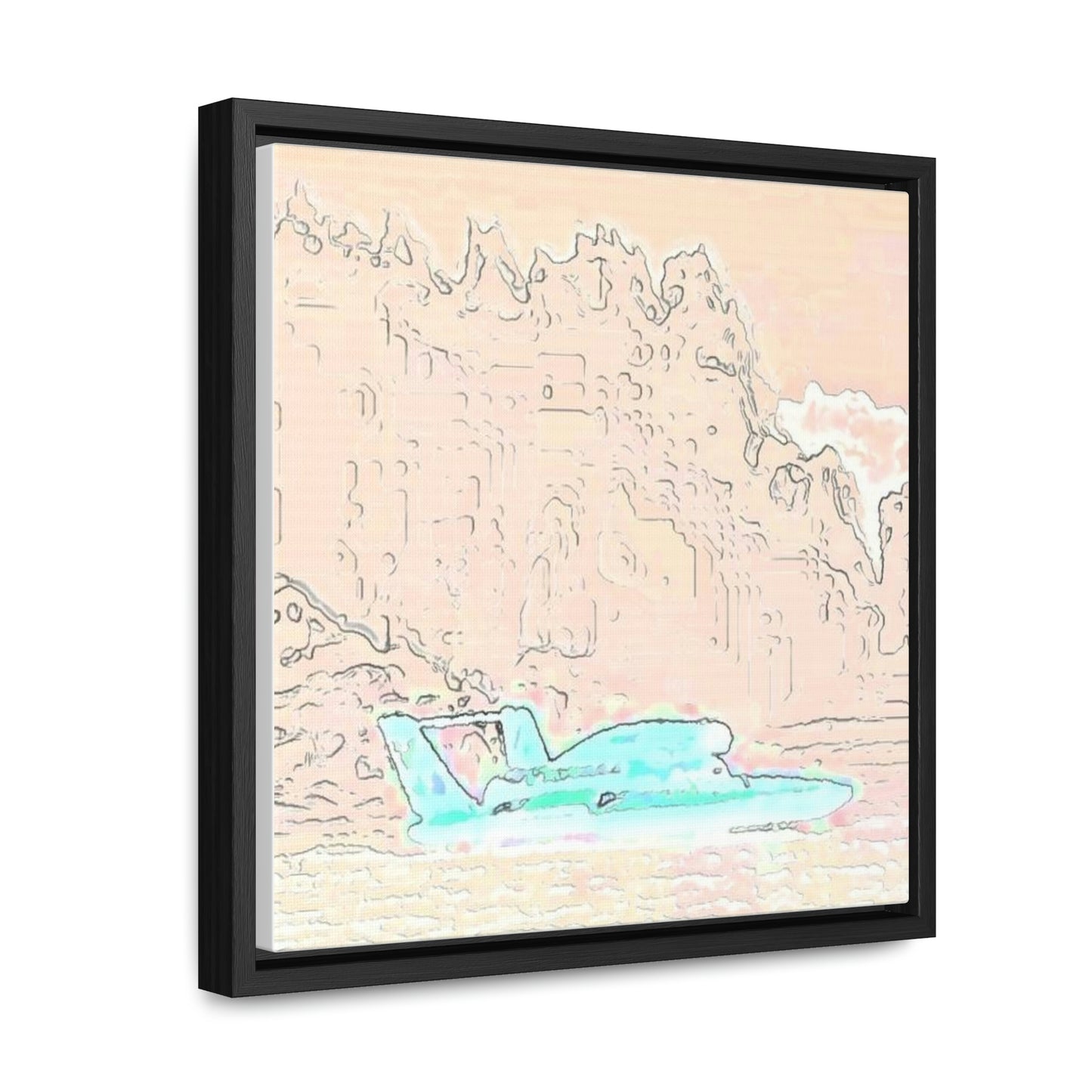 Gallery Canvas Wraps, Square Frame ...  Seattle Columbia Cup On Lake Washington ... "Dave Wilcox Heads For The Win" ... Associate Gift-Photo ... Original Works ...