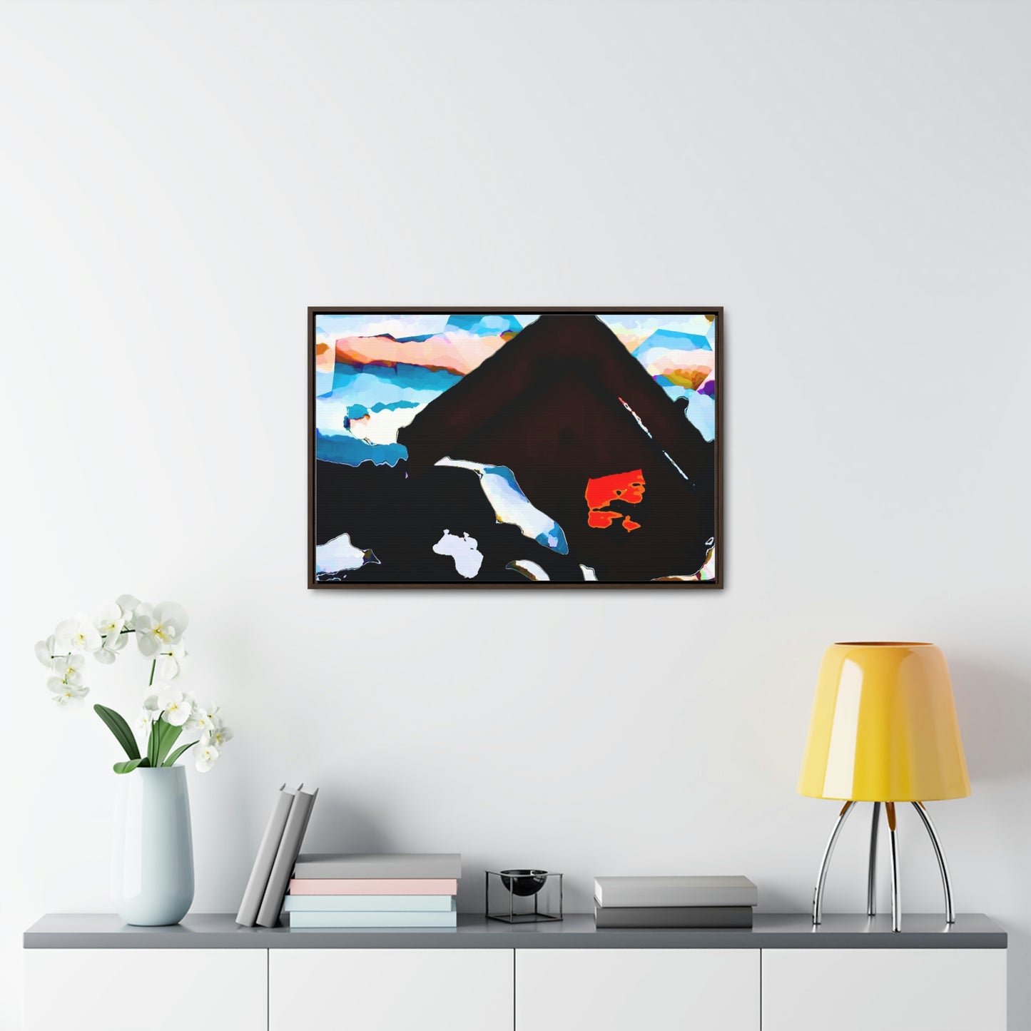 Gallery Canvas Wraps, Horizontal Frame ... After An Intense Snow Storm ... 'Digging Out' ... A Vehicle & Cabin "In The Mountains" ... March 2023 ... Original Works ...