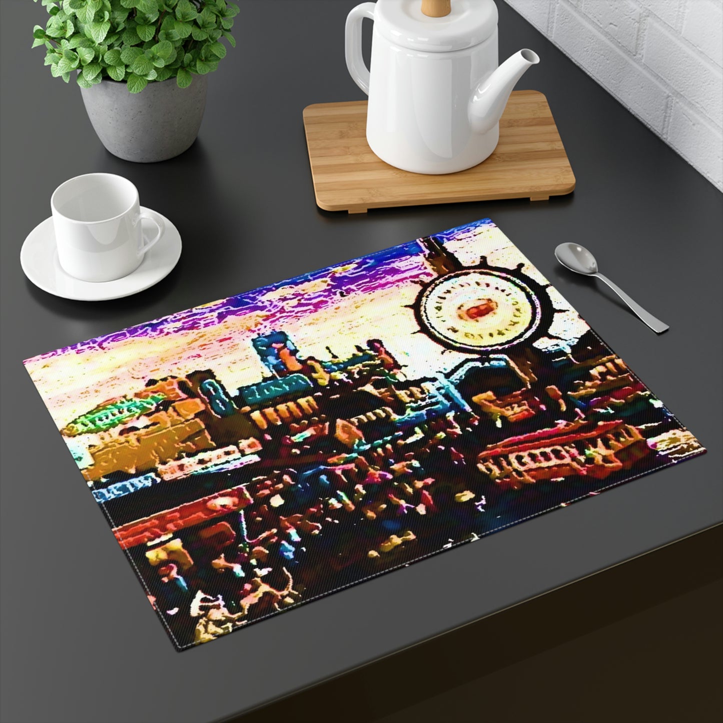Placemat, 1pc ...  "No.9 Fishermen's Grotto - Fishermen's Wharf, SF, California" ... Family Archives: 1970's ... Original Works ...