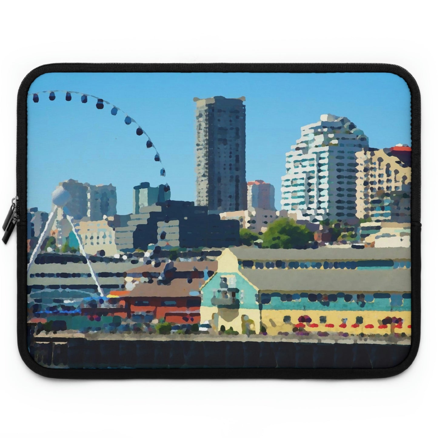 Laptop Sleeve ... That Classic Wheel ... 'Seattle's Wheel' ... & Old Classic Waterside Vendors ...  'Family Archives' ... Original Works ...