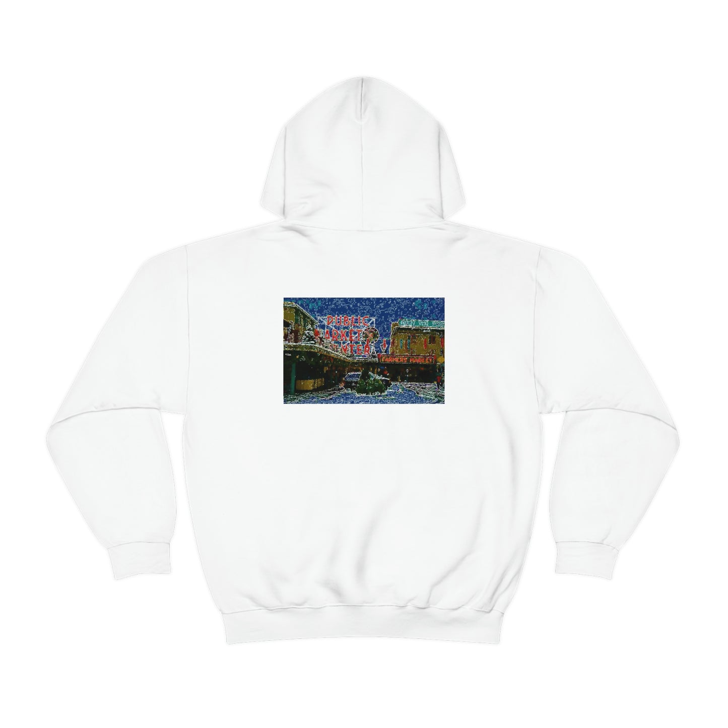 Unisex Heavy Blend™ Hooded Sweatshirt ... Pike Place Market: 'The Public Market', Seattle, Washington. Circa Fall 2013 ...
