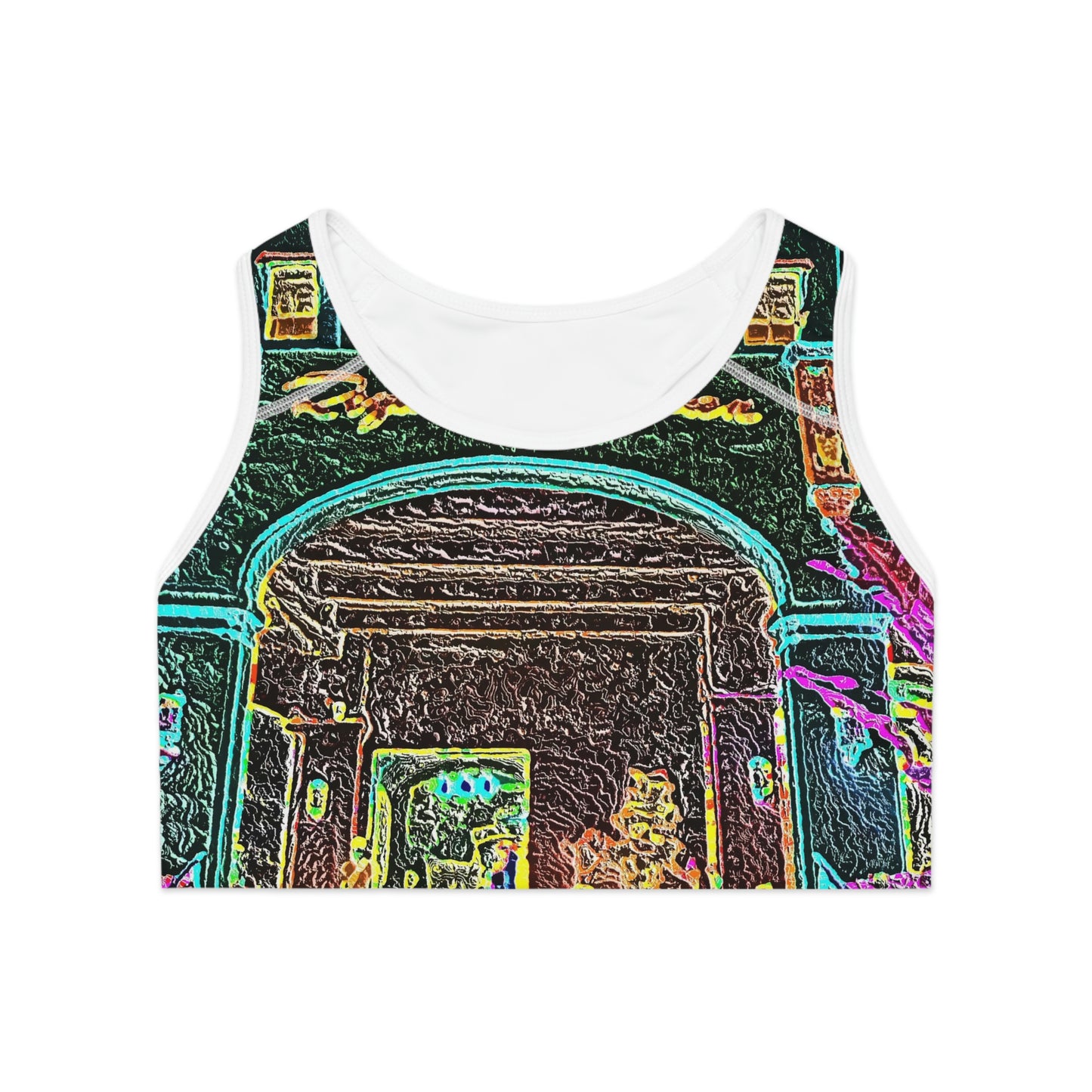 Sports Bra (AOP) ... "La Grande Entree" At: 'The Pink Palace' ... The Royal Hawai'ian ... Honolulu, HI ... '27Oct2014' ... Original Works ...