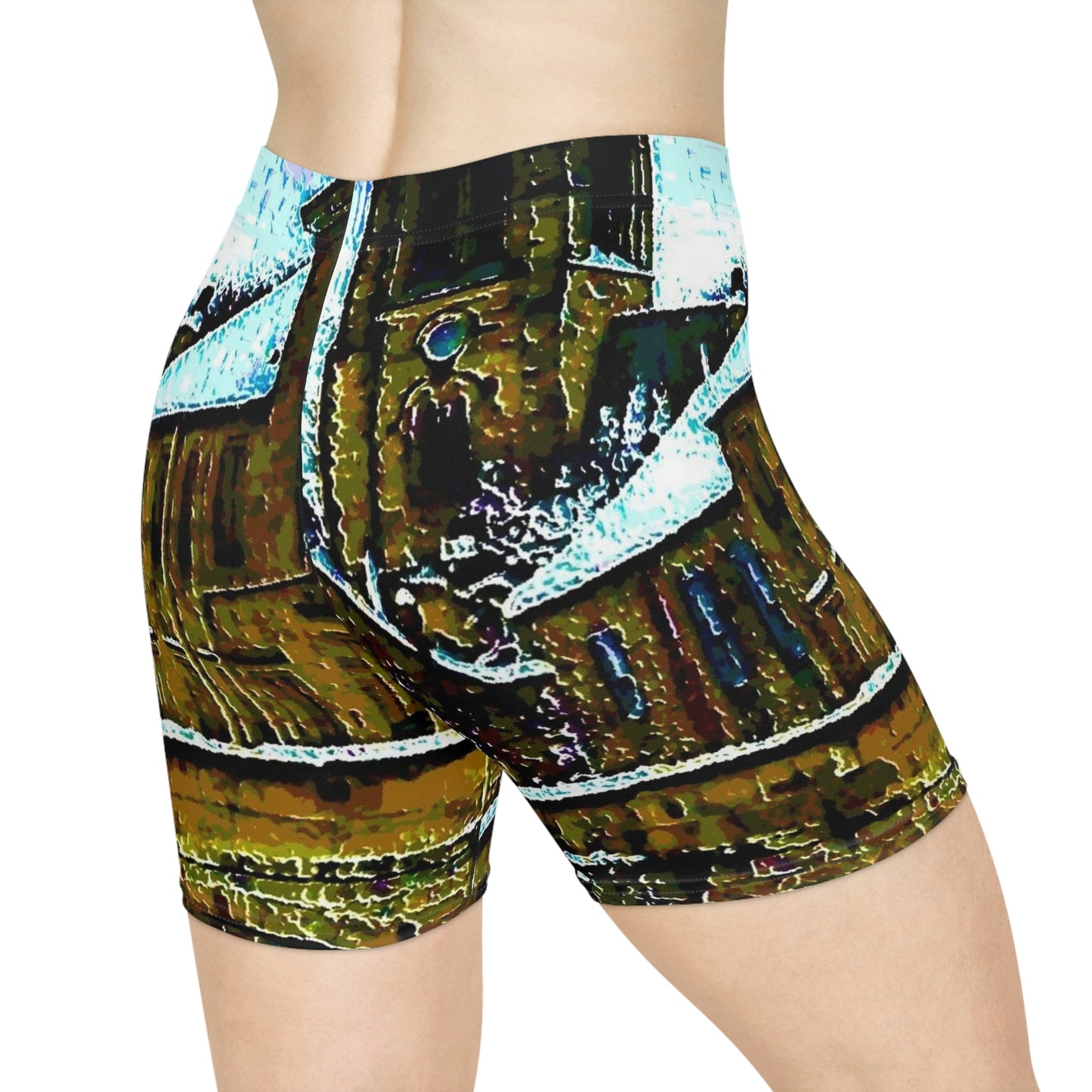 Women's Biker Shorts ... Walikng The Streets & Alleys ... 'Strolling The Canals ... '  ... Original Works  ...