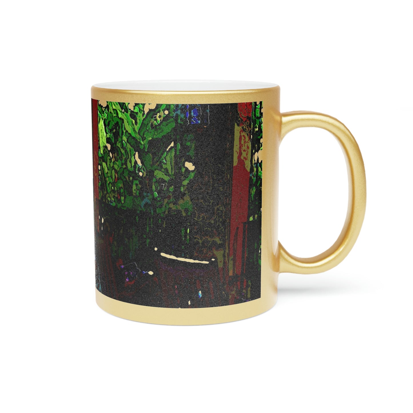 Metallic Mug (Silver\Gold) ... Lanai & Rocking Chairs At: 'The Pink Palace' ... The Royal Hawai'ian ... Honolulu, HI ... '27Oct2014' ... Original Works ...