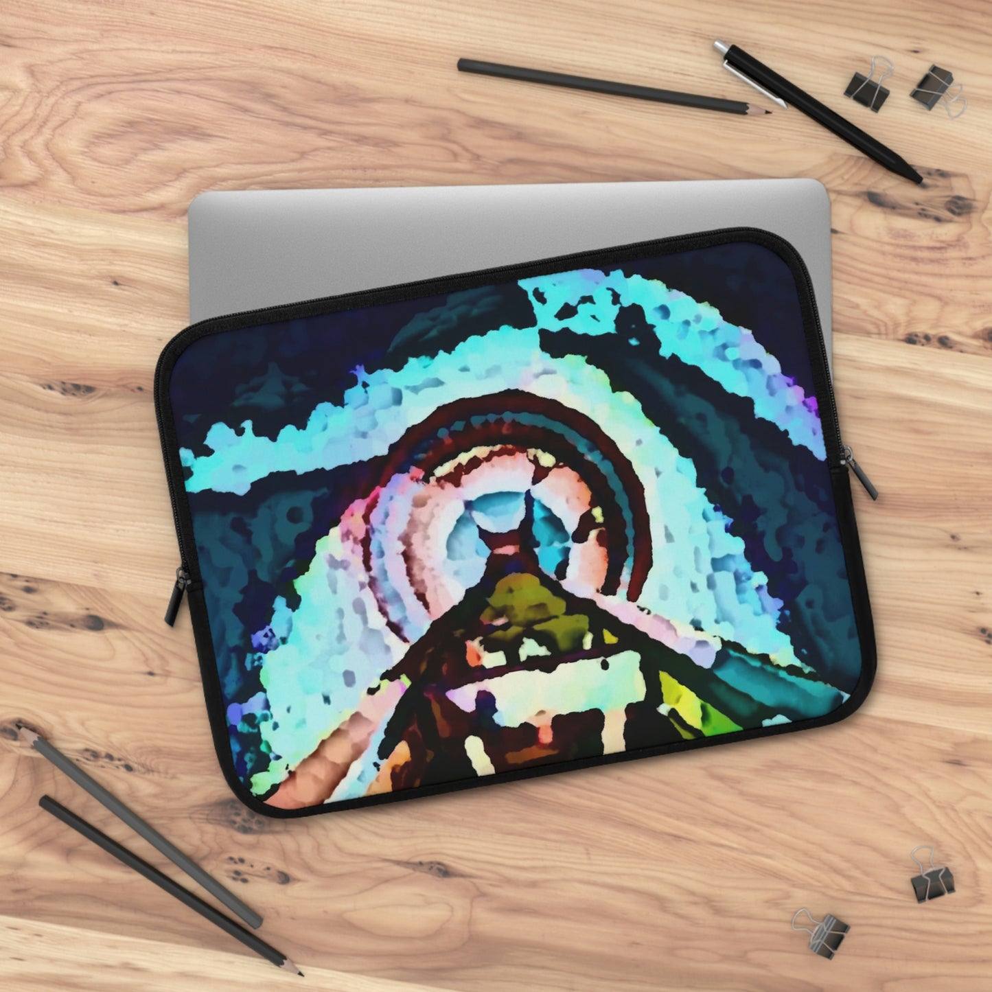 Laptop Sleeve ... "Seattle's World Fair" ... Below Space Needle 'Looking Up' ... On A Very Rainy Morning (Father's Family Photo). ... Original ...