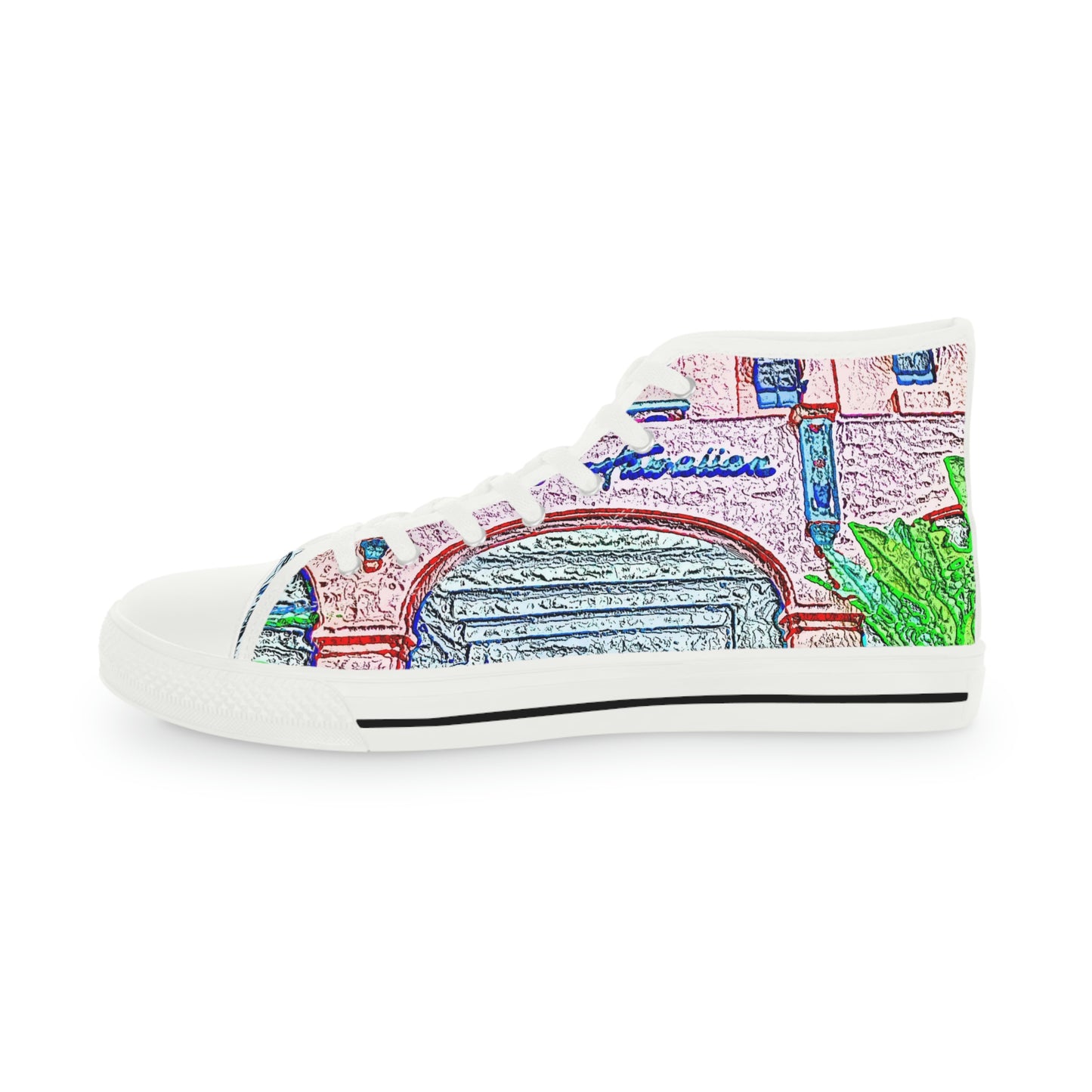 Men's High Top Sneakers ... "La Grande Entree" At: 'The Pink Palace' ... The Royal Hawai'ian ... Honolulu, HI ... '27Oct2014' ... Original Works ...