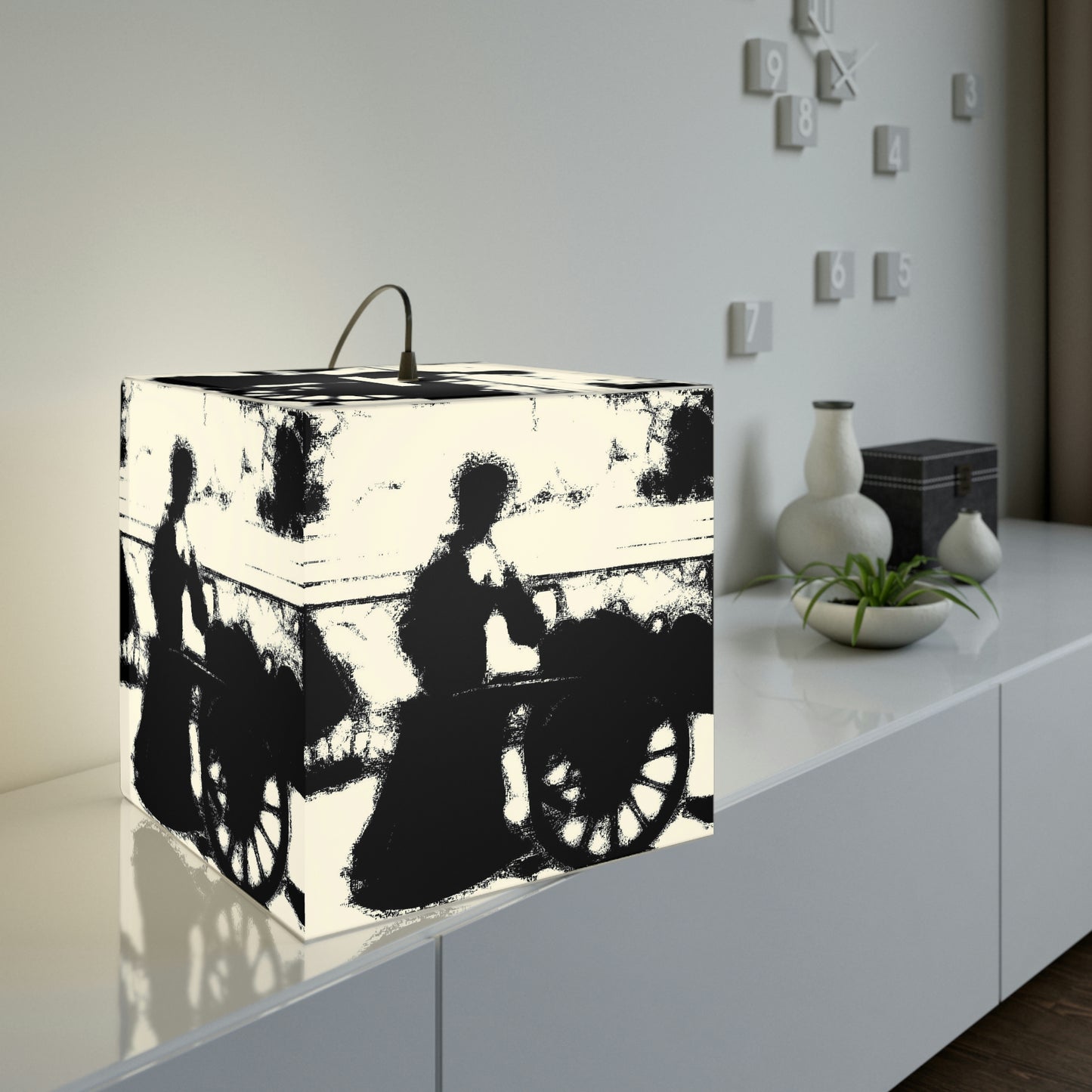Light Cube Lamp ... Dublin's "Molly Malone Along Grafton Street" ... Cryin' Cockels & Muscles Alive-Alive-Oh ... Circa 2003 ... Original Works ...