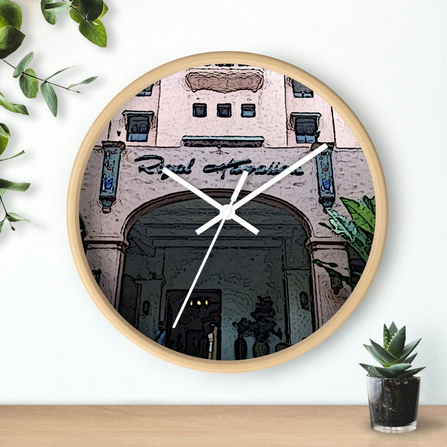 Wall clock ...  "La Grande Entree" At: 'The Pink Palace' ... The Royal Hawai'ian ... Honolulu, HI ... '27Oct2014' ... Original Works ...