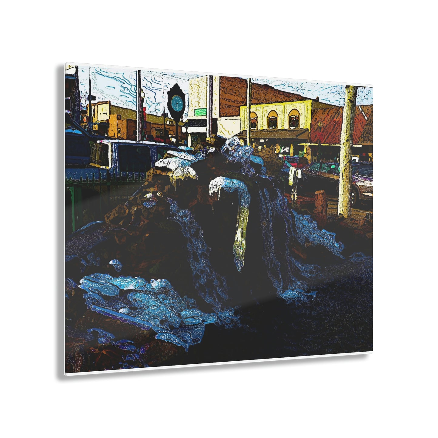 Acrylic Prints ... "Ice & Water Sculpted" ... Downtown Grangeville, Idaho ... Adjacent To Irwin Pharmacy ... 5Jan23 ... Original Works ...